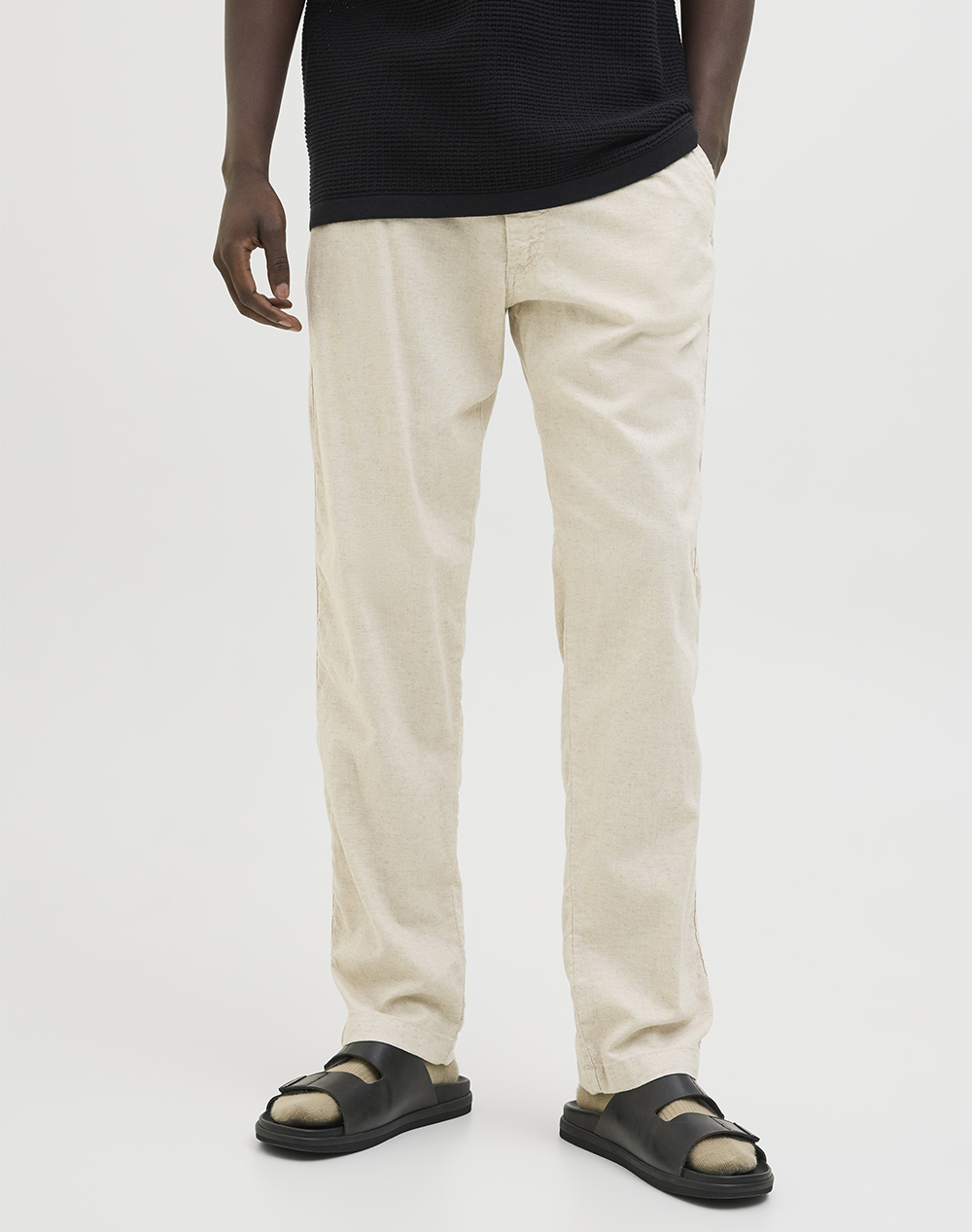 Jack&Jones Jpstkane Hybrid Bondi Jogger Sn Ανδρας Ρουχα Παντελονια Chinos Cream Βαμβακιλινο 12274977 Moonbeam