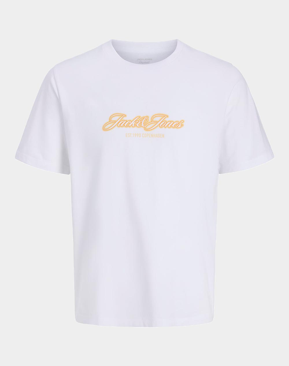 Jack&Jones Jorcatskills Ballon Tee Ss Cn Fst Ανδρας Ρουχα Μπλουζες T Shirt White Βαμβακι 12297893 Bright White