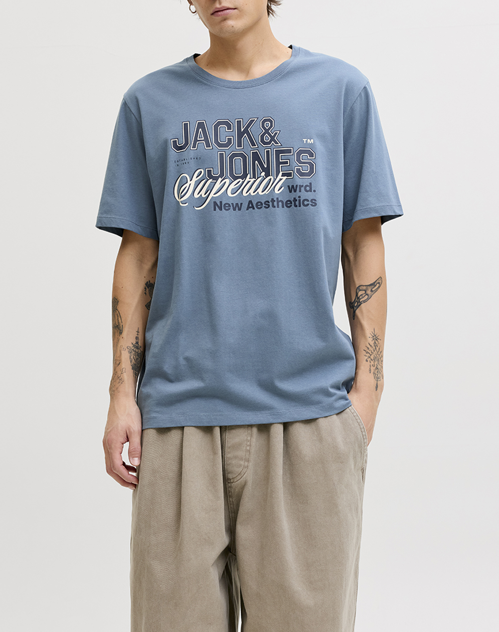 Jack&Jones Jjelogo Tee Ss O Neck 2 Col Ss26 Sn Ανδρας Ρουχα Μπλουζες T Shirt Skyblue Βαμβακι 12288016 Blue Mirage - Koolfly