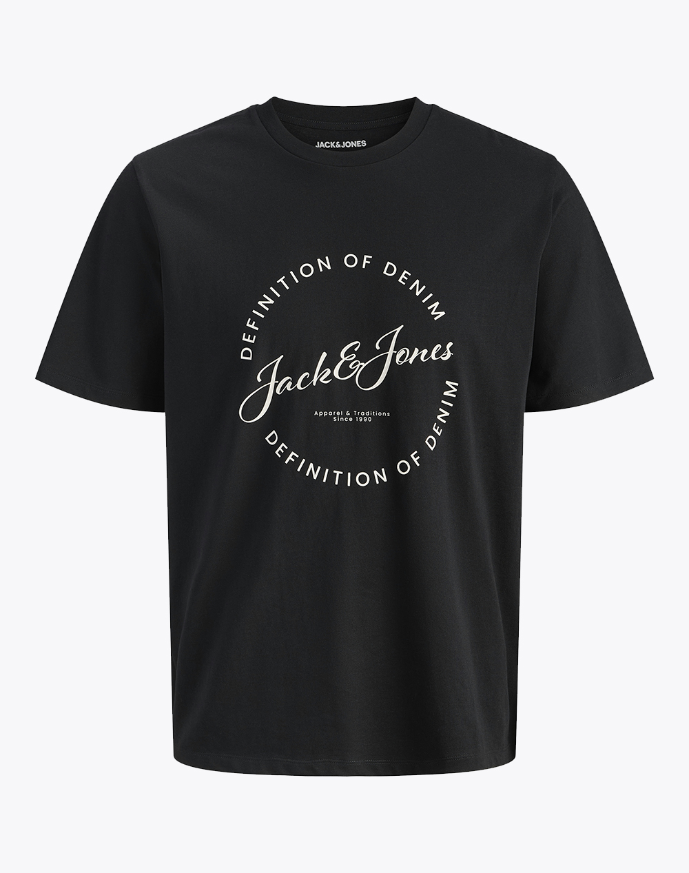 Jack&Jones Jjgrayson Tee Ss Crew Neck Ανδρας Ρουχα Μπλουζες T Shirt Black Βαμβακι 12288377 Black