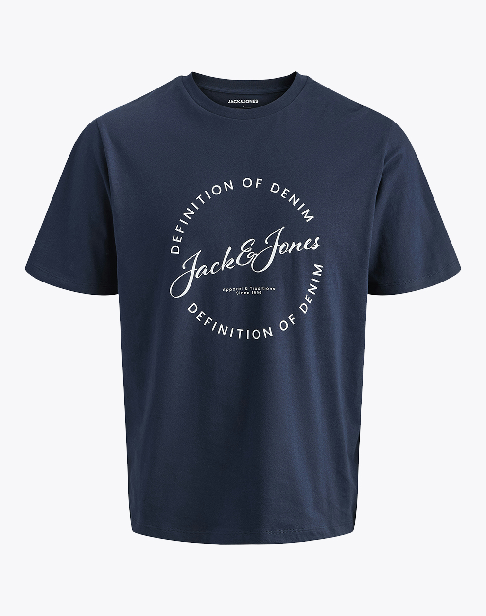 Jack&Jones Jjgrayson Tee Ss Crew Neck Ανδρας Ρουχα Μπλουζες T Shirt Navyblue Βαμβακι 12288377 Navy Blazer - Koolfly