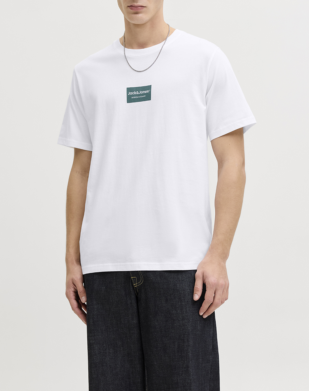 Jack&Jones Jjfrank Tee Ss Crew Neck Ανδρας Ρουχα Μπλουζες T Shirt White Βαμβακι 12288092 Bright White - Koolfly
