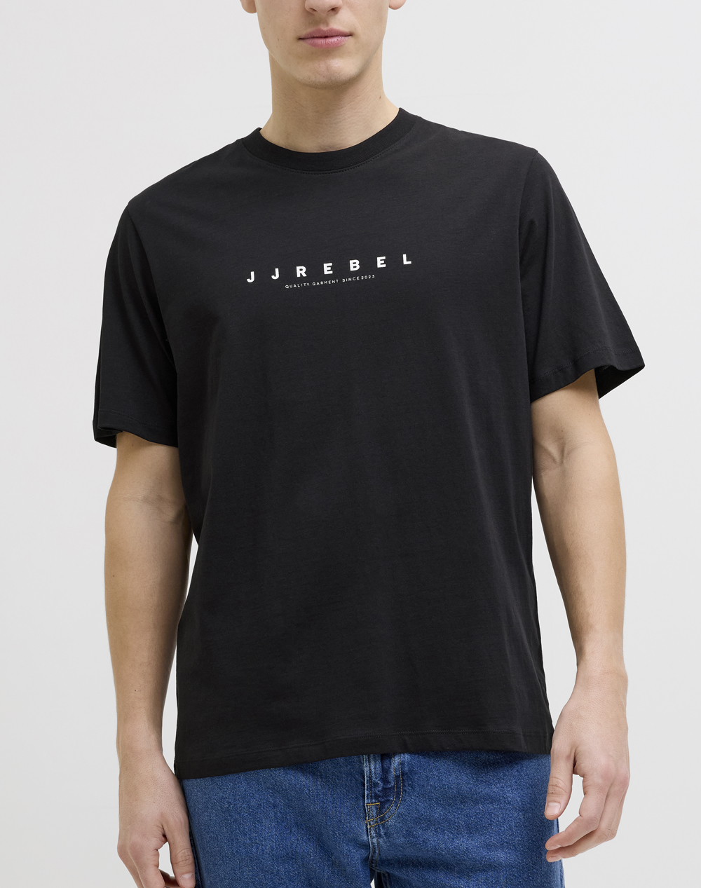Jjrebel Jrebrocky Logo Tee Ss Crew Neck Sn Ανδρας Ρουχα Μπλουζες T Shirt Black Βαμβακι 12271037 Black