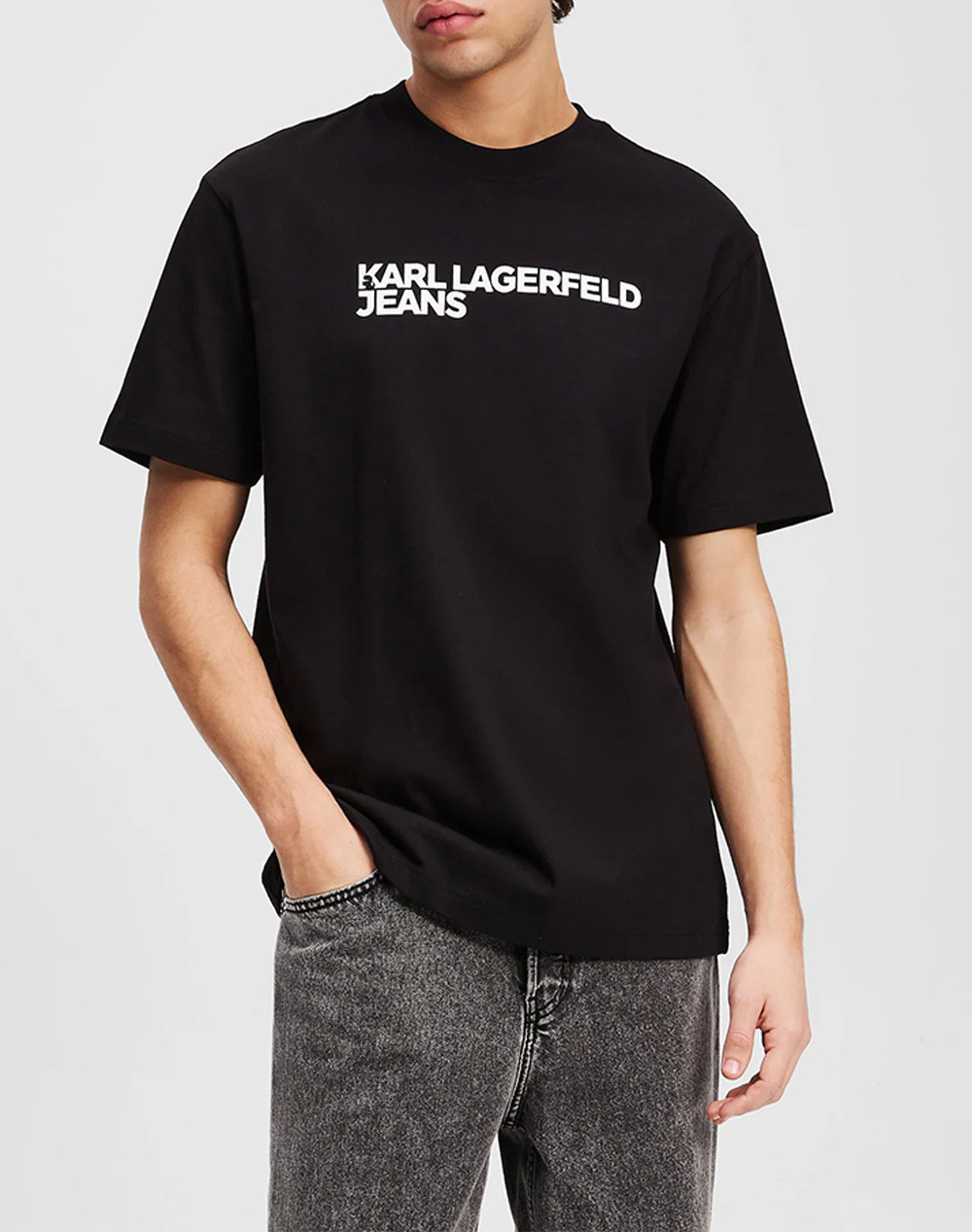 Karl Lagerfeld Jeans Klj Reg Ss Essential Tee Ανδρας Ρουχα Μπλουζες T Shirt Black Βαμβακι A1m17002 999 - Koolfly