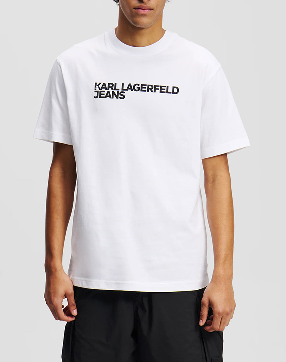 Karl Lagerfeld Jeans Klj Reg Ss Essential Tee Ανδρας Ρουχα Μπλουζες T Shirt White Βαμβακι A1m17002 100 - Koolfly