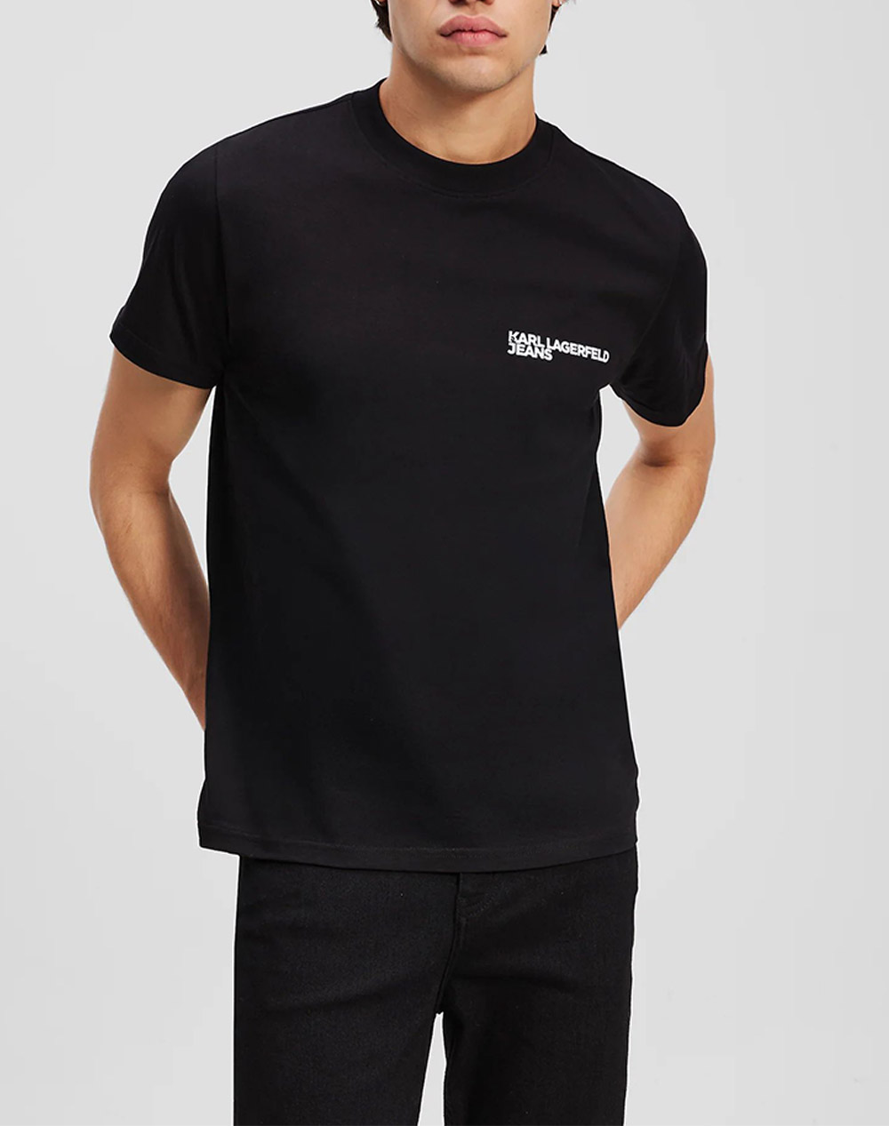 Karl Lagerfeld Jeans Klj Slim Ss Tee Ανδρας Ρουχα Μπλουζες T Shirt Black Βαμβακι A1m17003 999 - Koolfly