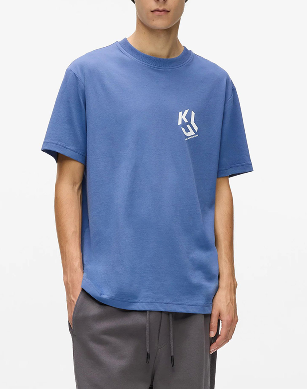 Karl Lagerfeld Jeans Klj Reg Monogram Tee Ανδρας Ρουχα Μπλουζες T Shirt Blue Βαμβακισυνθετικο A2M17072 690