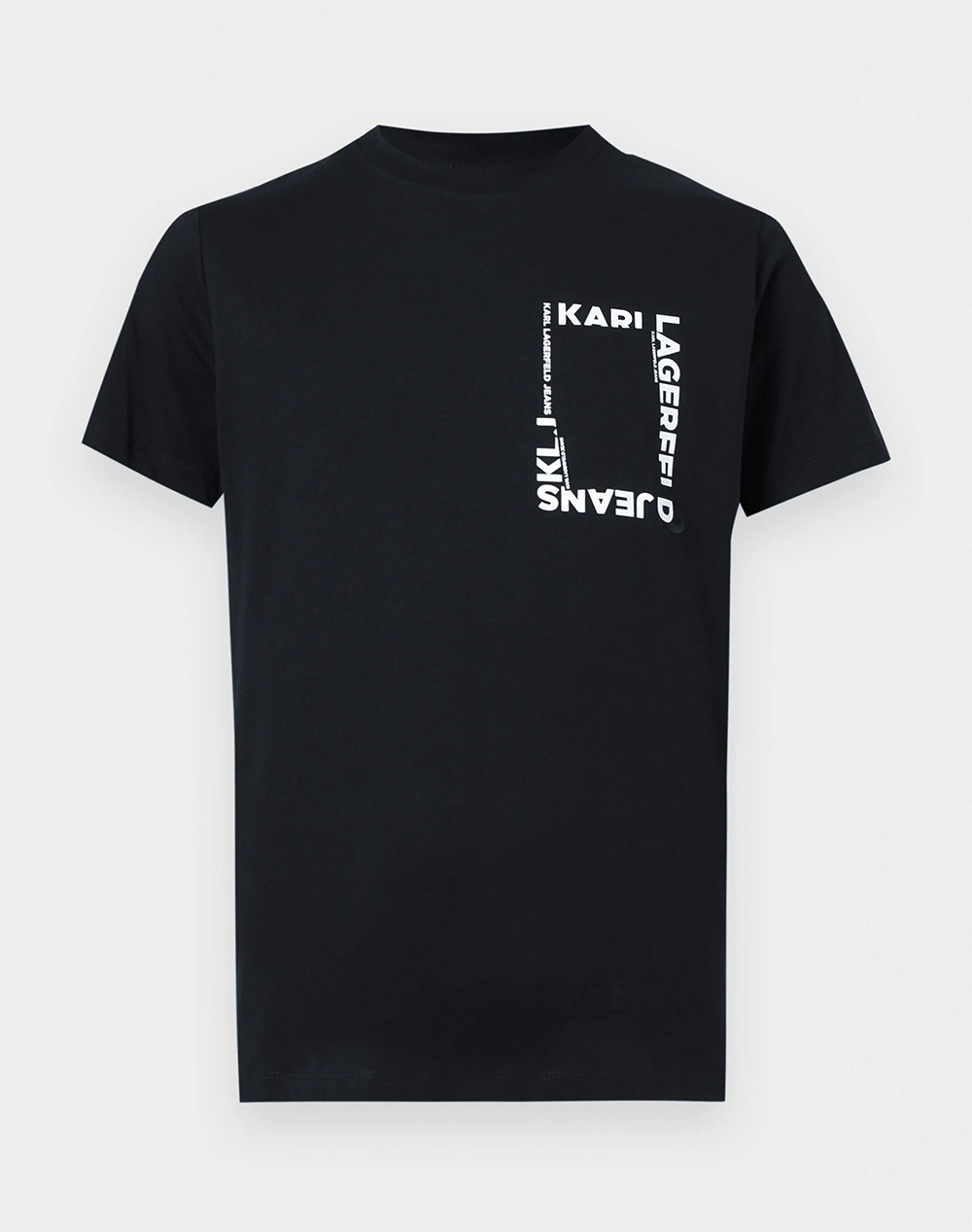 Karl Lagerfeld Jeans Klj Slim Ss Frame Logo Tee Ανδρας Ρουχα Μπλουζες T Shirt Black Βαμβακι B2M17046 999