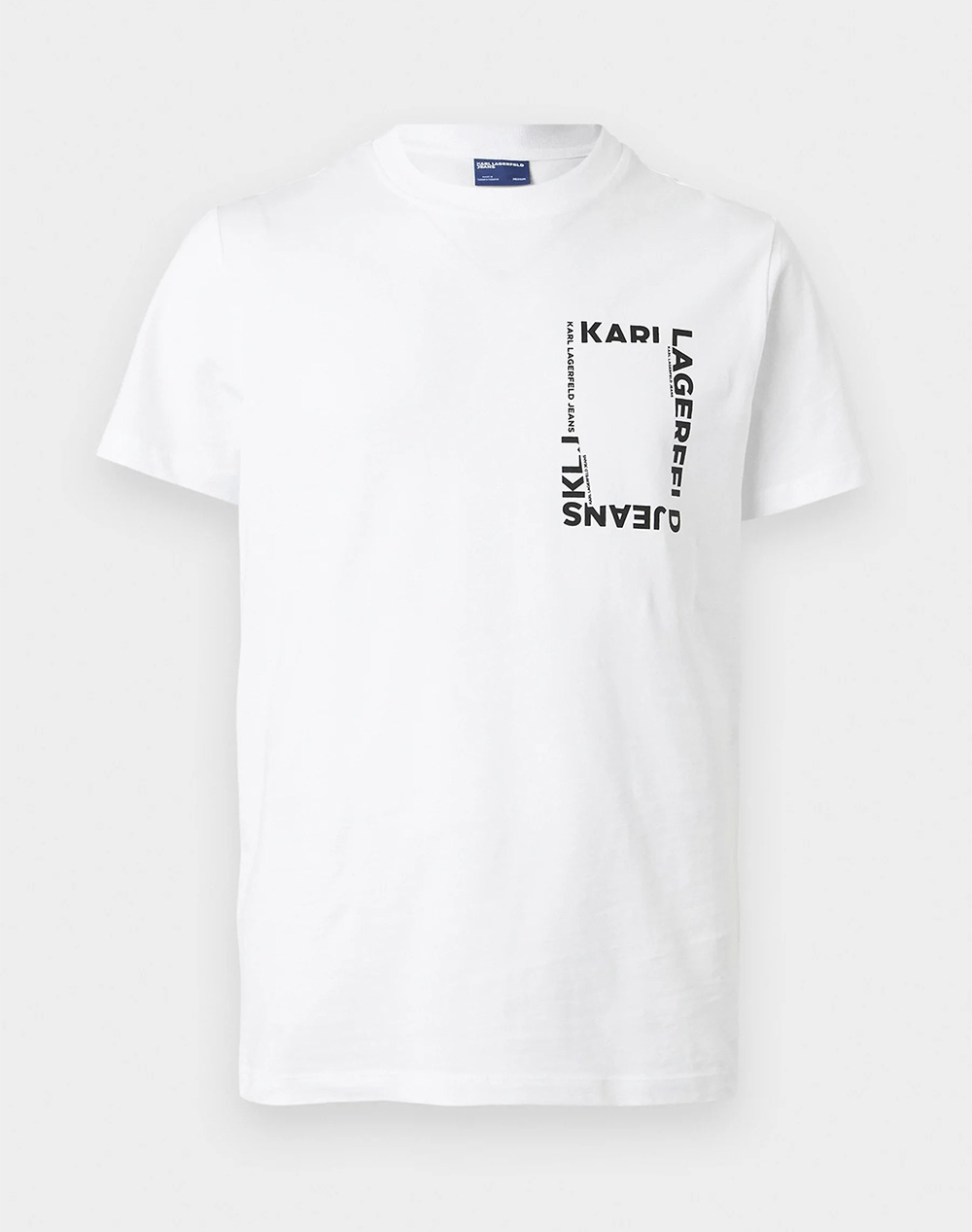 Karl Lagerfeld Jeans Klj Slim Ss Frame Logo Tee Ανδρας Ρουχα Μπλουζες T Shirt White Βαμβακι B2M17046 100