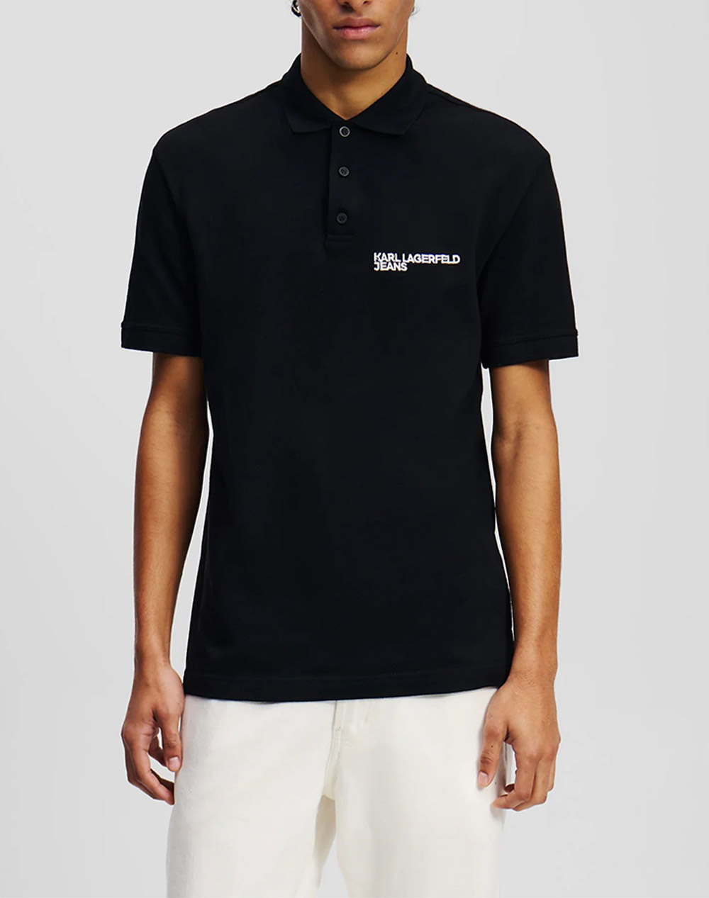 Karl Lagerfeld Jeans Klj Regular Pique Polo Ανδρας Ρουχα Μπλουζες Polo Black Βαμβακι A2m17094 999 - Koolfly
