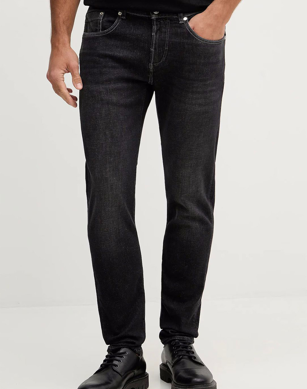 Karl Lagerfeld 5 Pocket Kl Jordan Ανδρας Ρουχα Παντελονια Jeans Denimblack Βαμβακιμε Ελασταν 265506 500890 970