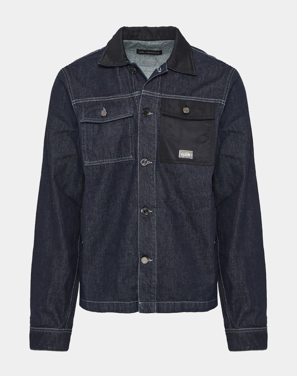 Karl Lagerfeld Denim Jacket Ανδρας Ρουχα Πανωφορια Μπουφαν Denimdarkblue Βαμβακι 505809 561864 606