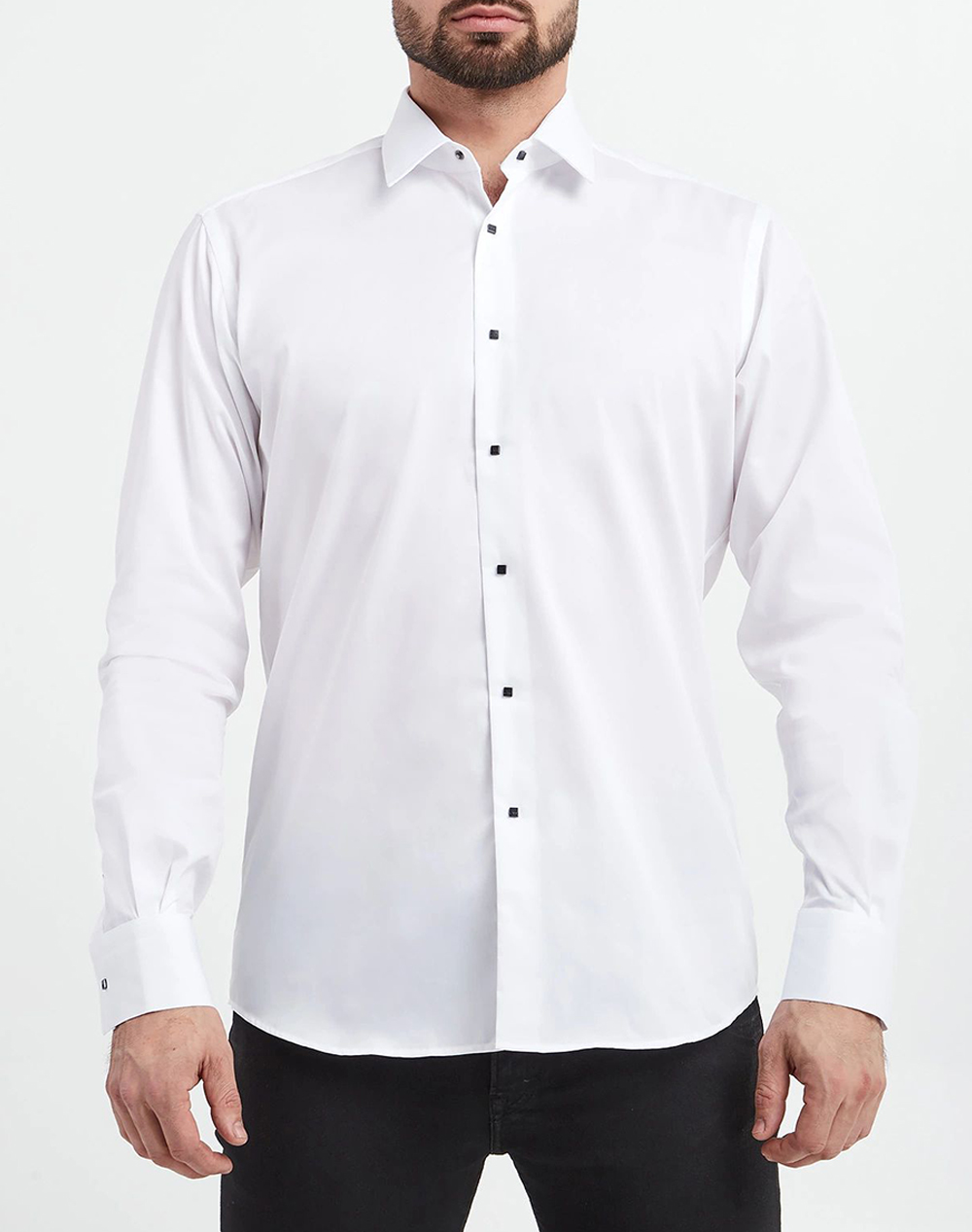 Karl Lagerfeld Shirt Modern Fit Nos Ανδρας Ρουχα Πουκαμισα White Βαμβακι 605000 500699 10