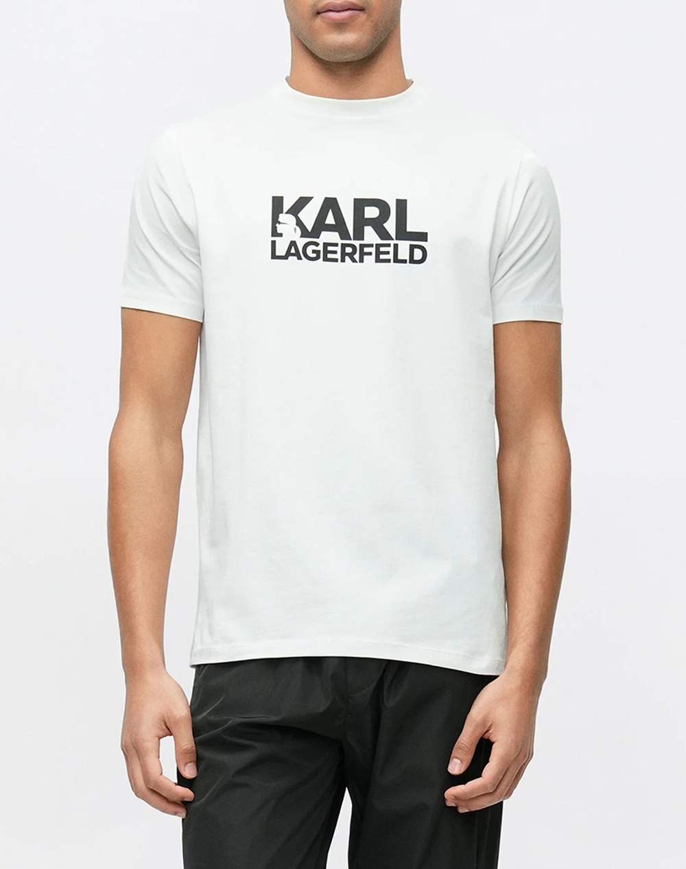 Karl Lagerfeld T Shirt Crewneck Ανδρας Ρουχα Μπλουζες T Shirt White Βαμβακι 755780 561235 10 - Koolfly