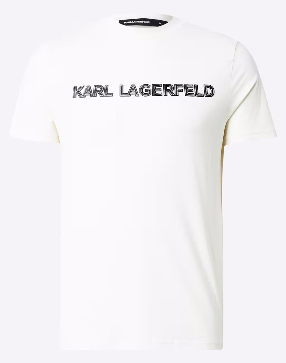 Karl Lagerfeld T Shirt Crewneck Ανδρας Ρουχα Μπλουζες T Shirt Ivory Βαμβακι 755076 561255 80