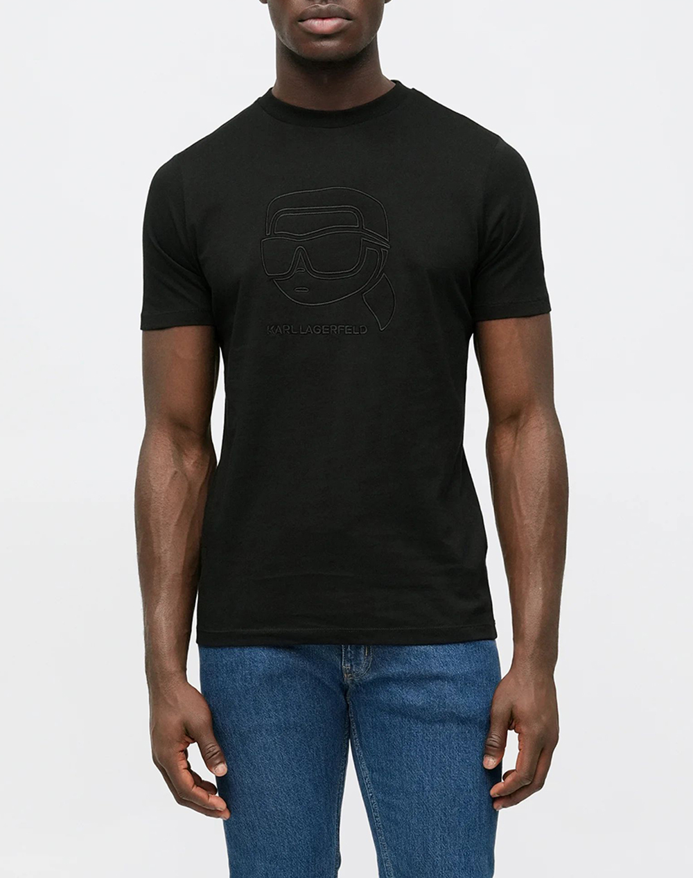 Karl Lagerfeld T Shirt Crewneck Ανδρας Ρουχα Μπλουζες T Shirt Black Βαμβακι 755052 561224 990 - Koolfly