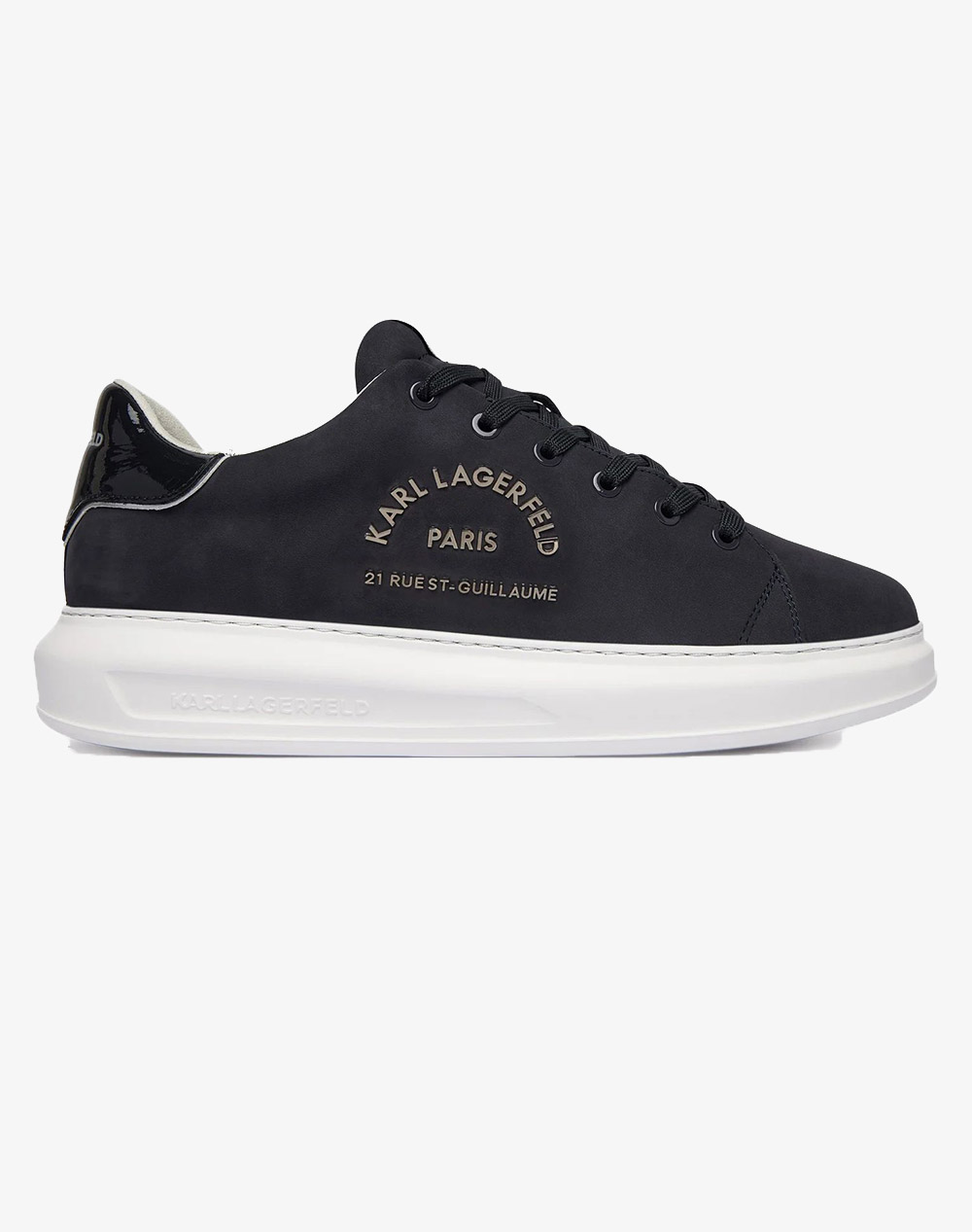 Karl Lagerfeld Kapri Metal Maison Karl Ανδρας Παπουτσια Sneakers Darkblue Δερμα,Λουστρινι Kl52539b 2Aa - Koolfly