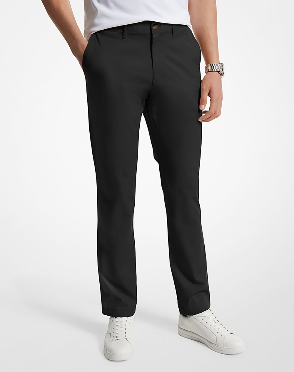 Michael Kors Παντελονι Ανδρας Ρουχα Παντελονια Chinos Black Βαμβακι,Με Ελασταν,Συνθετικο Cs4301kdr2 001 - Koolfly