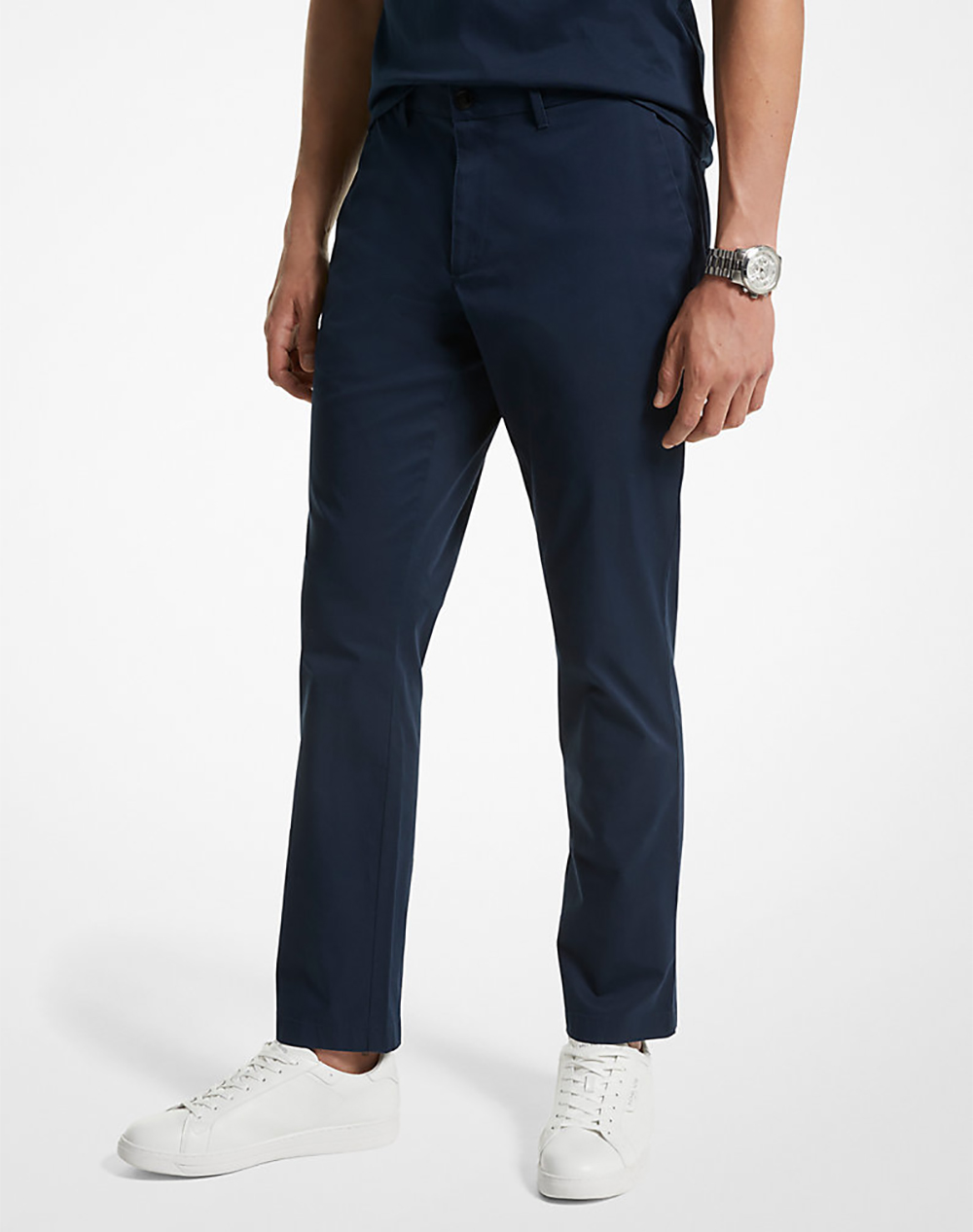 Michael Kors Παντελονι Ανδρας Ρουχα Παντελονια Chinos Darkblue Βαμβακι,Με Ελασταν,Συνθετικο Cs4301kdr2 401 - Koolfly