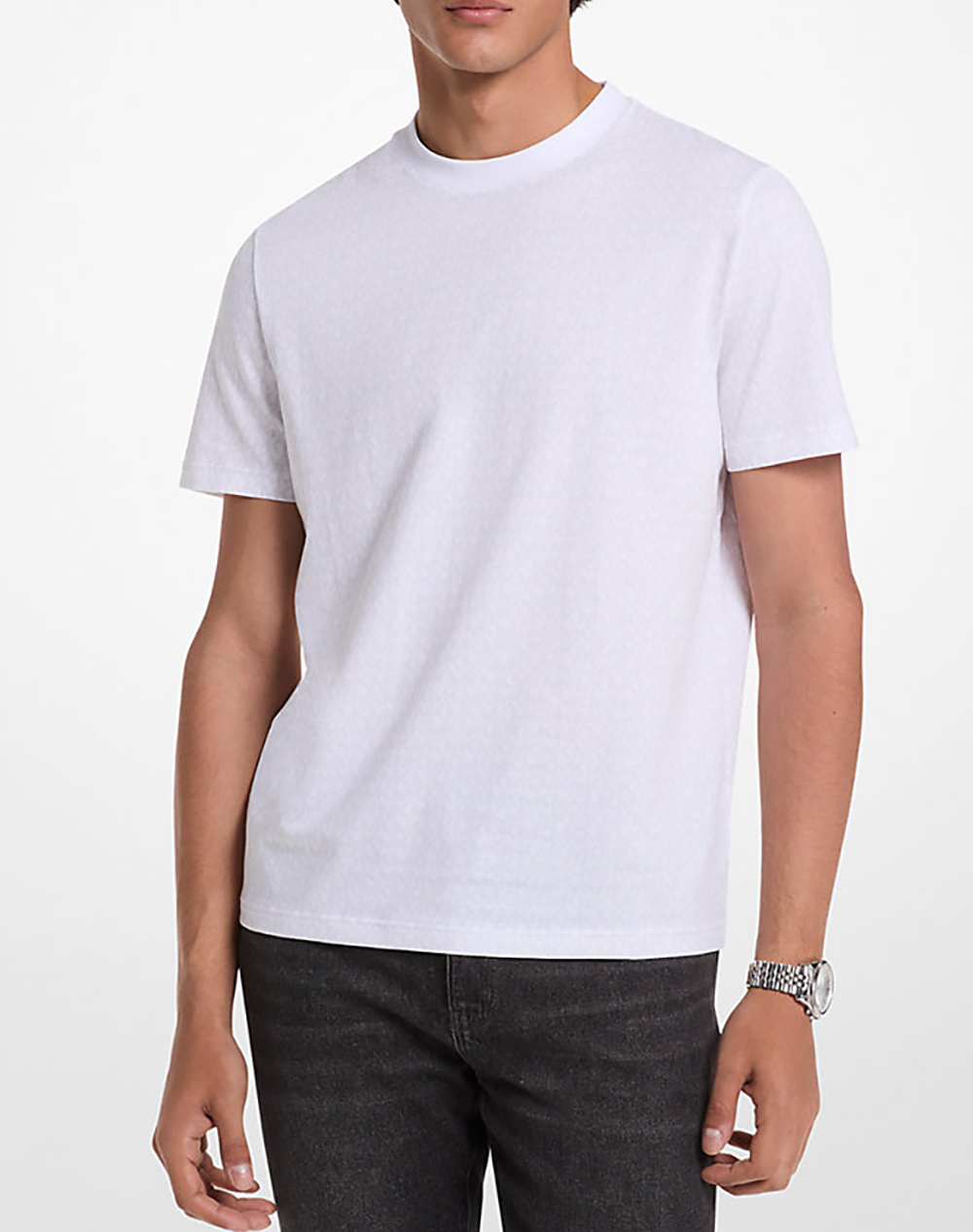 Michael Kors Resort 26 Ανδρας Ρουχα Μπλουζες T Shirt White Βαμβακι Cs5529a5ks 100 - Koolfly