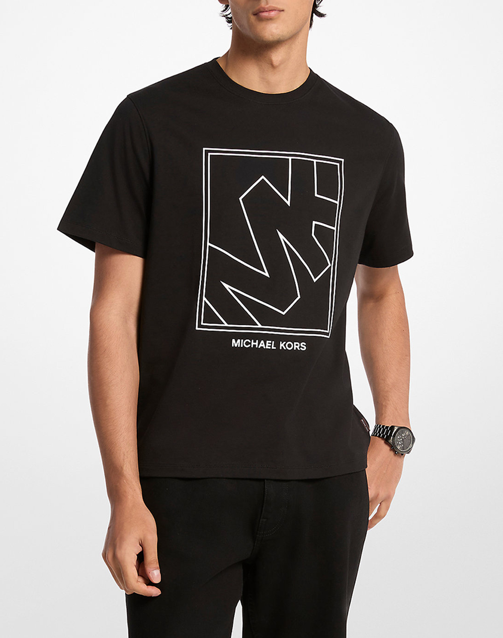 Michael Kors Resort 26 Ανδρας Ρουχα Μπλουζες T Shirt Black Βαμβακι Cr652Sy1V2 001