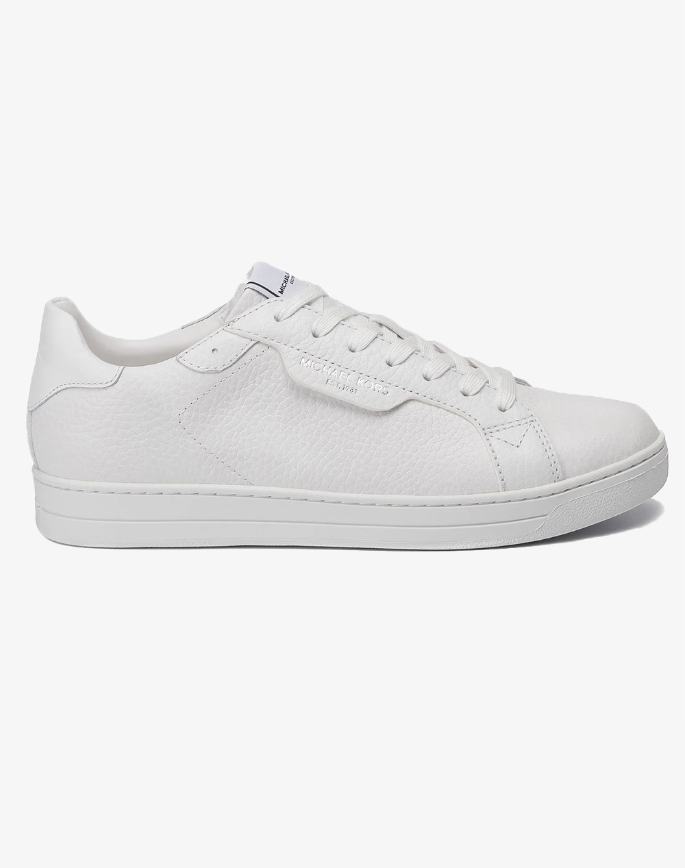 Michael Kors 42F9kefs1l Keating Sneaker Low Michael Kors Mens Ανδρας Παπουτσια Sneakers White Δερμα 42F9kefs1l 085 - Koolfly