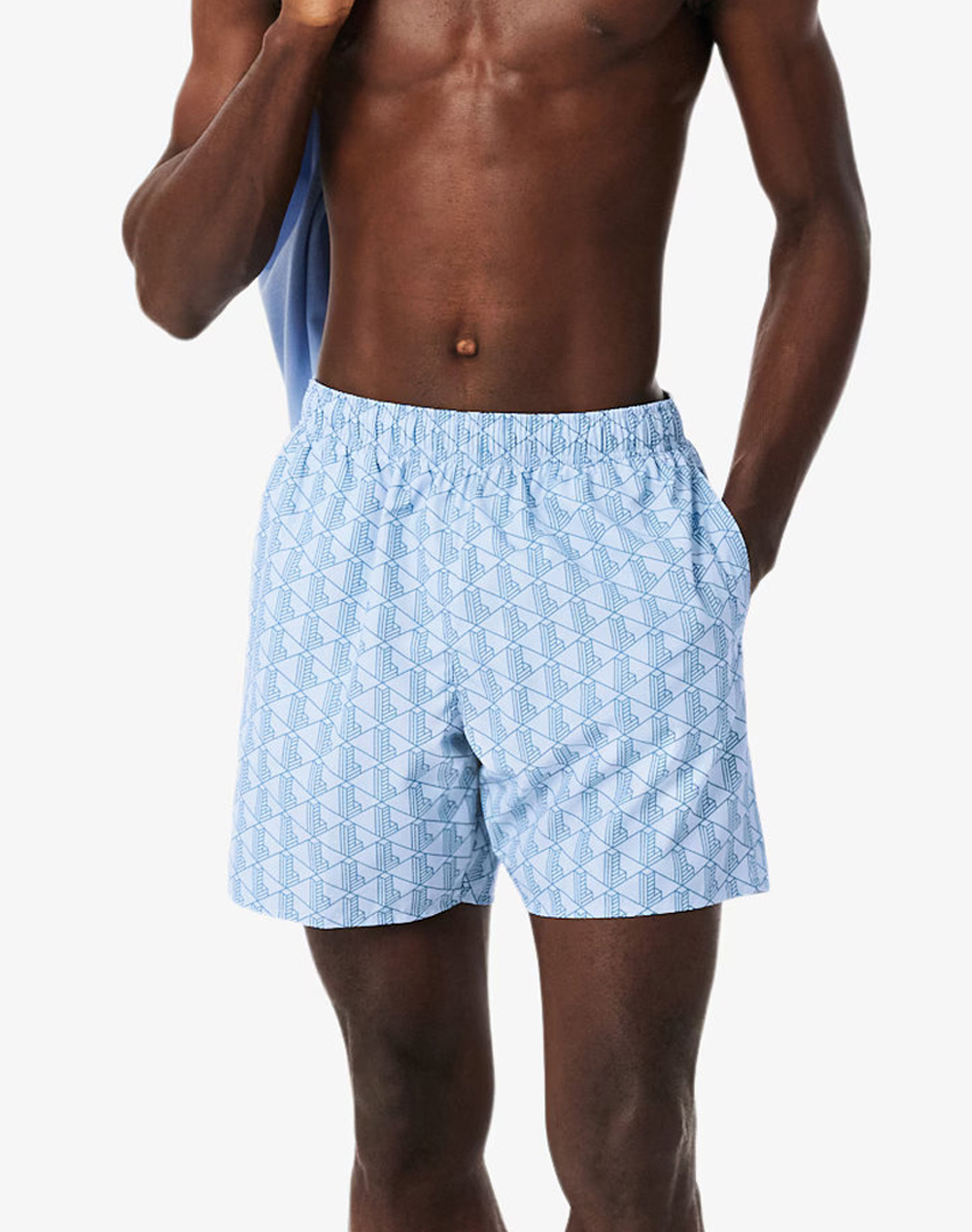 Lacoste Μαγιω Swimwear Ανδρας Ρουχα Μαγιο Σορτς Skyblue Συνθετικο 3Mh9086 3Ij