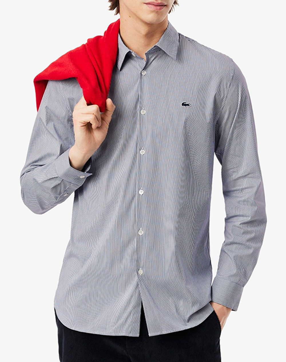 Lacoste Υποκαμισο Μμ Long Sleeved City Shirt Ανδρας Ρουχα Πουκαμισα Mixed Βαμβακιμε Ελαστανσυνθετικο 3Ch0198 522
