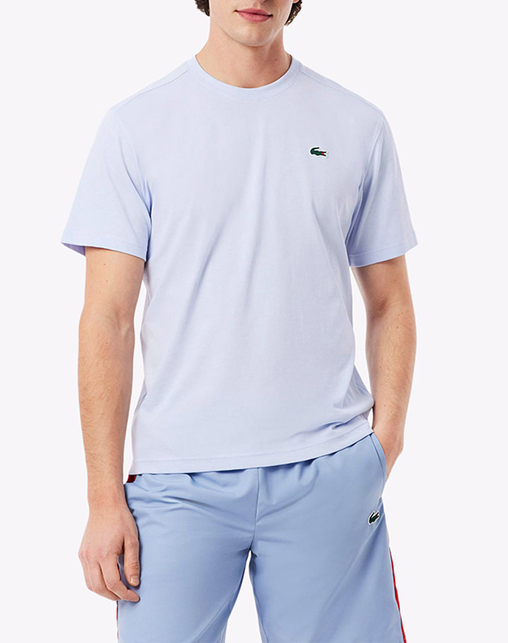 Lacoste Μπλουζα Κμ Ανδρας Ρουχα Μπλουζες T Shirt Lightblue Βαμβακι,Συνθετικο 3Th7618 J2g - Koolfly