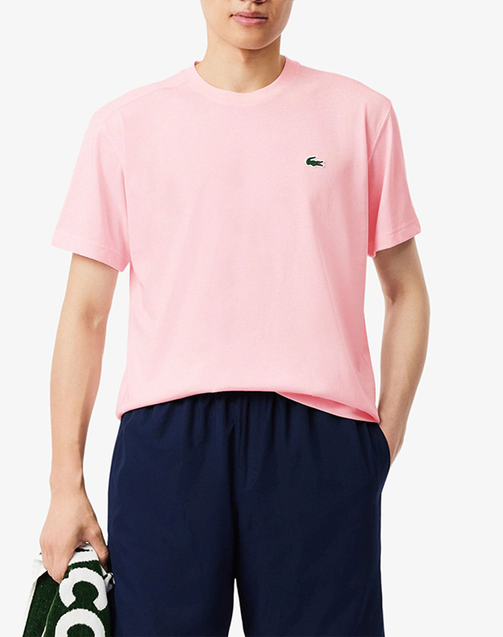 Lacoste Μπλουζα Κμ Tee Shirt Ανδρας Ρουχα Μπλουζες T Shirt Lightpink Βαμβακισυνθετικο 3Th7618 T03