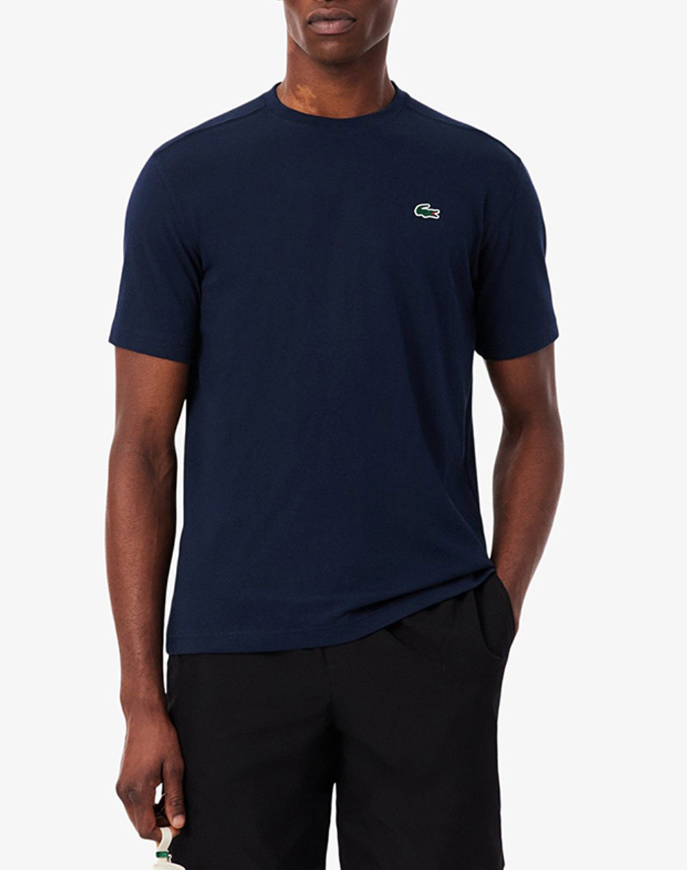 Lacoste Μπλουζα Κμ Tee Shirt Ανδρας Ρουχα Μπλουζες T Shirt Navyblue Βαμβακισυνθετικο 3Th7618 166