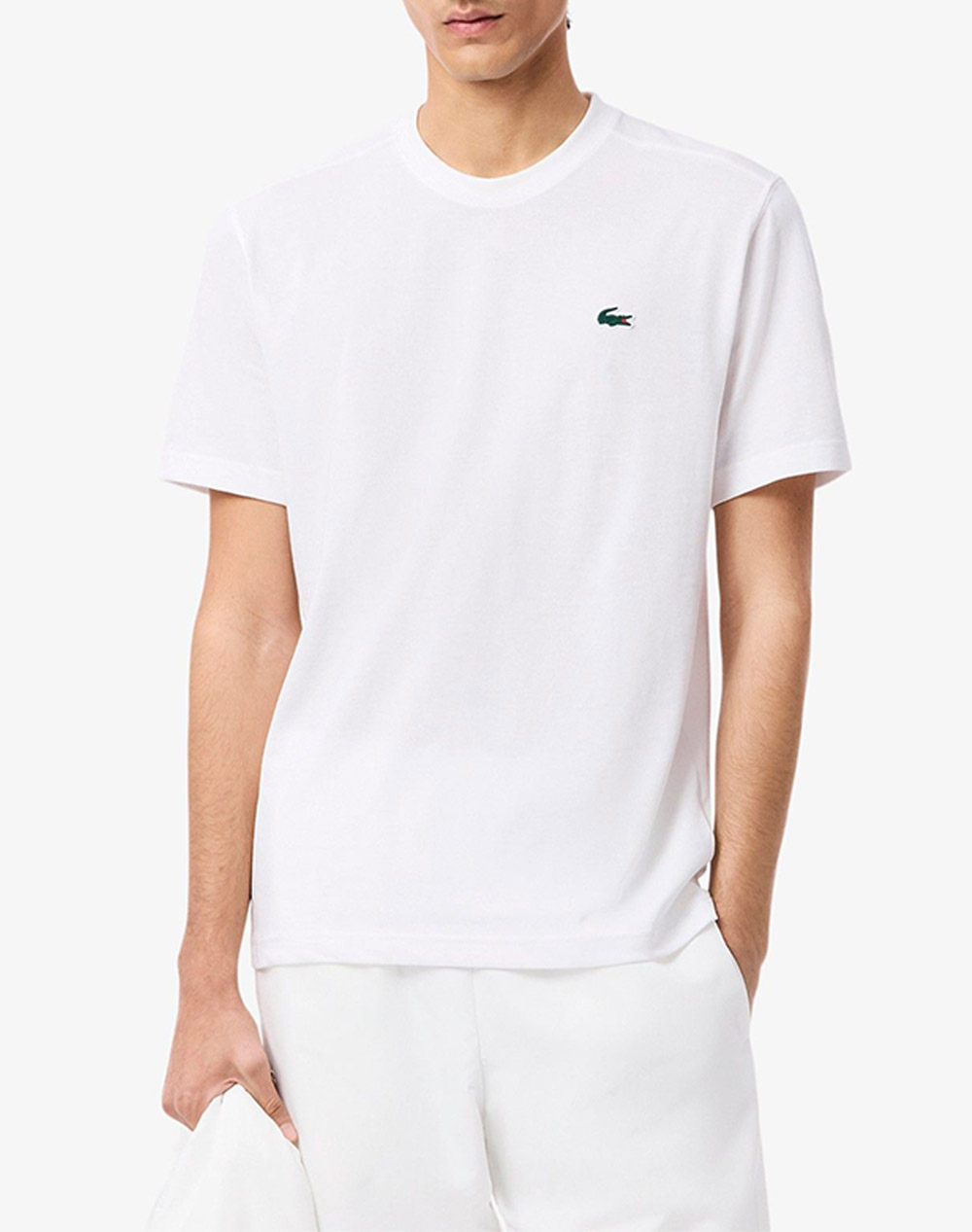 Lacoste Μπλουζα Κμ Tee Shirt Ανδρας Ρουχα Μπλουζες T Shirt White Βαμβακισυνθετικο 3Th7618 001