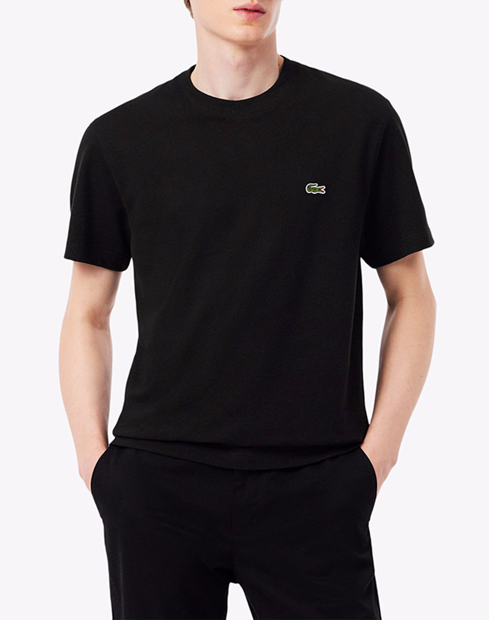 Lacoste Μπλουζα Κμ Tee Shirt Ss Ανδρας Ρουχα Μπλουζες T Shirt Black Βαμβακι,Λινο 3Th0629 031 - Koolfly