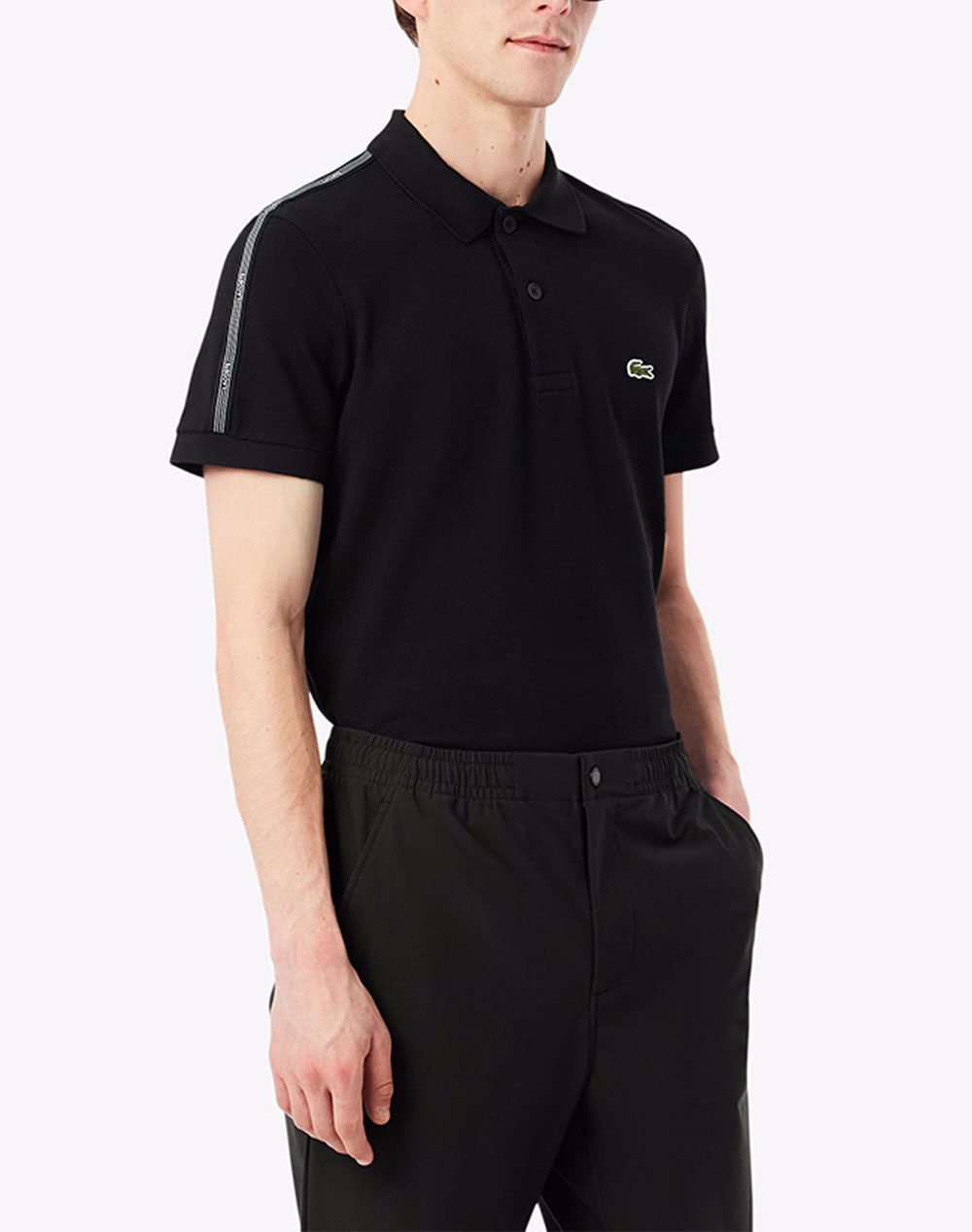 Lacoste Μπλουζα Πολο Κμ Polo Ss Ανδρας Ρουχα Μπλουζες Polo Black Βαμβακι 3Ph0897 031