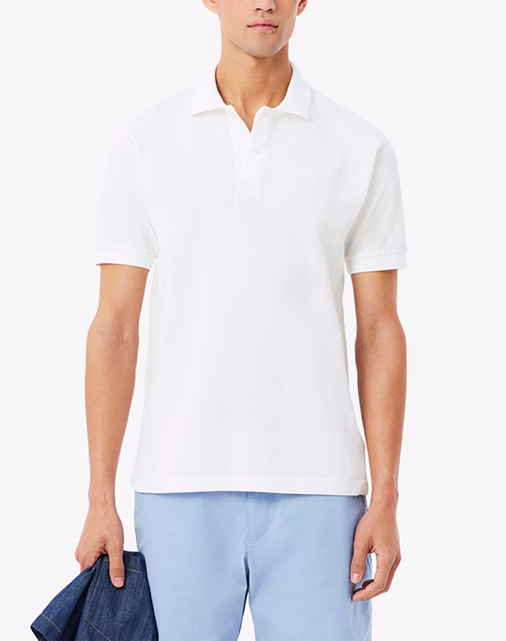Lacoste Μπλουζα Πολο Κμ Polo Ss Ανδρας Ρουχα Μπλουζες Polo White Βαμβακι 3Ph1751 001