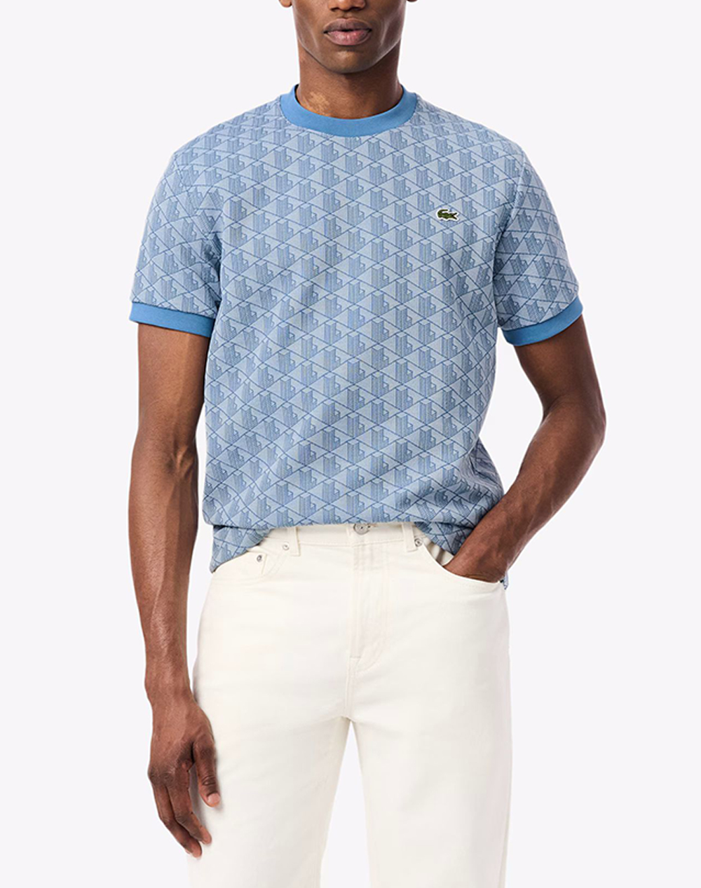 Lacoste Μπλουζα Κμ Tee Shirt Ss Ανδρας Ρουχα Μπλουζες T Shirt Blue Βαμβακισυνθετικο 3Th1197 1Qi