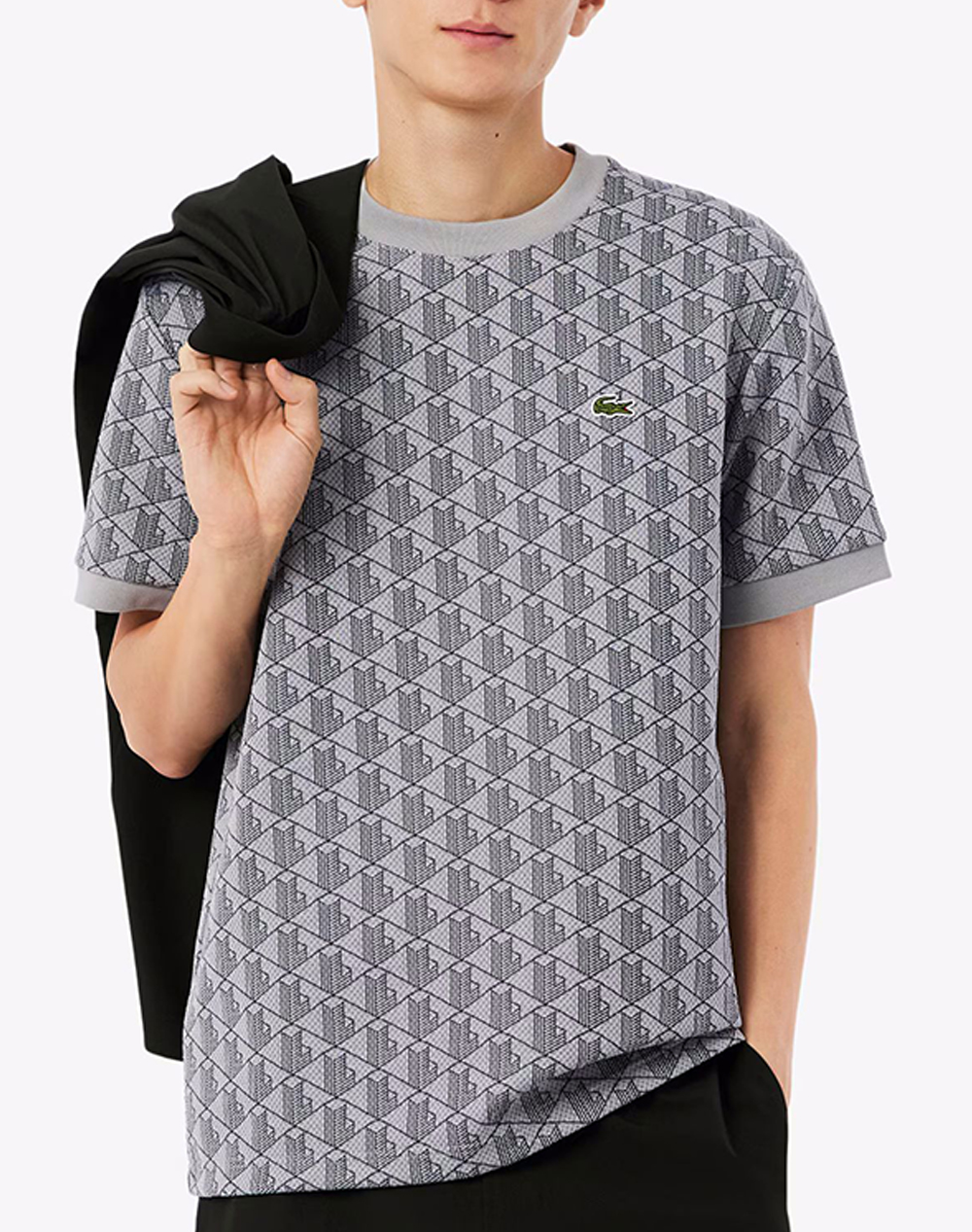 Lacoste Μπλουζα Κμ Ανδρας Ρουχα Μπλουζες T Shirt Gray Βαμβακι,Συνθετικο 3Th1197 41I - Koolfly