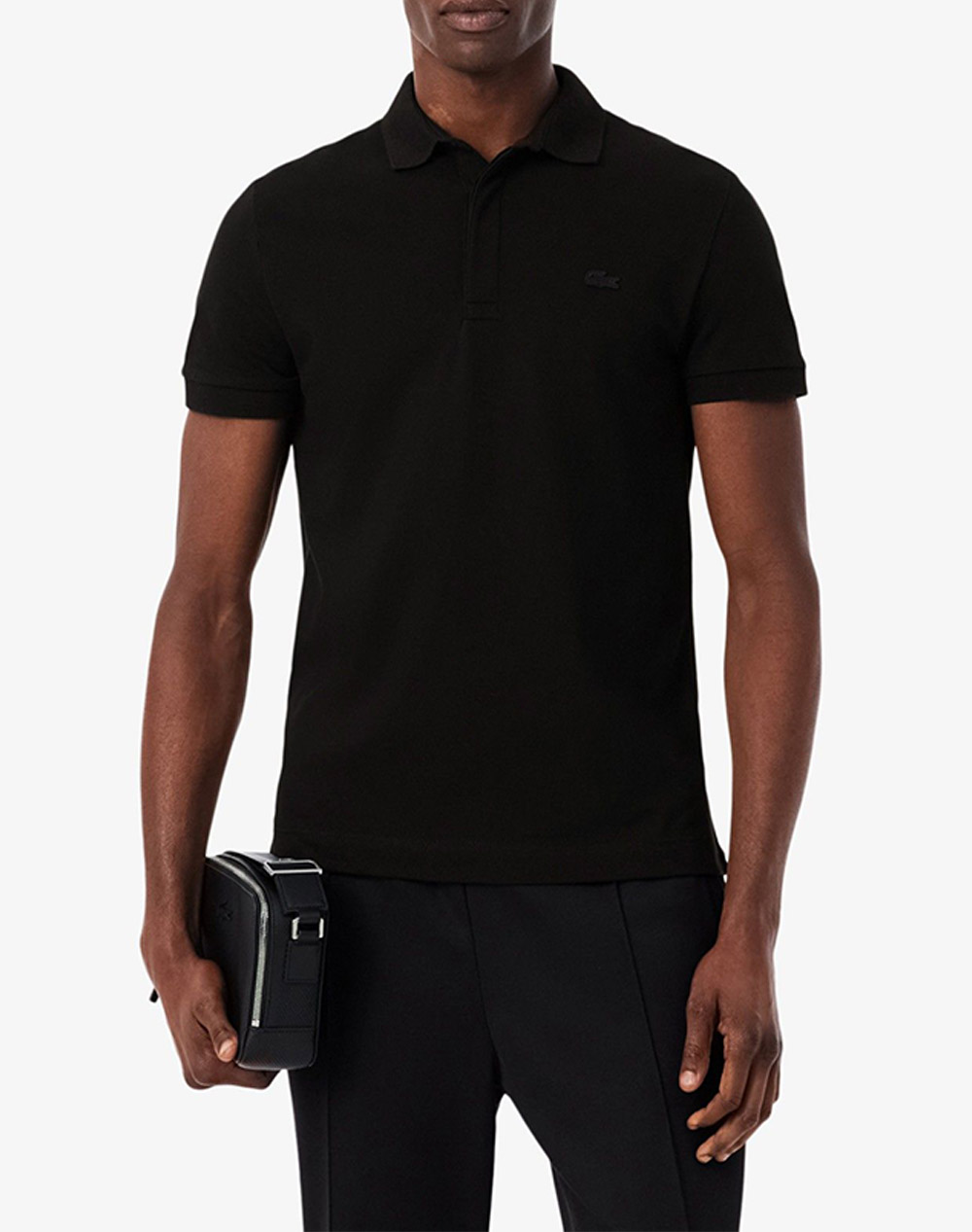 Lacoste Μπλουζα Κμ Ανδρας Ρουχα Μπλουζες Polo Black Βαμβακι,Με Ελασταν 3Ph5522 031 - Koolfly