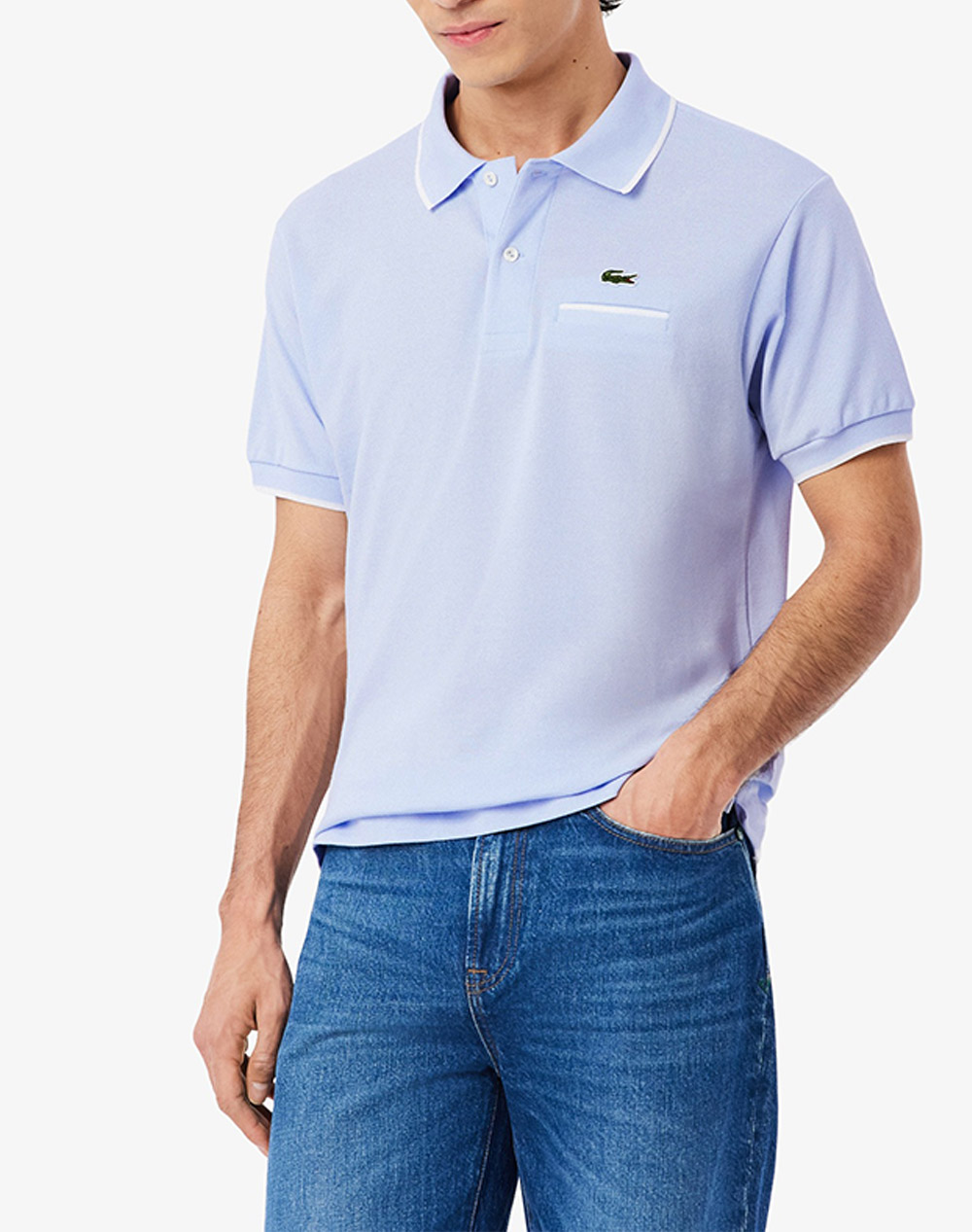 Lacoste Μπλουζα Κμ Polo Ss Ανδρας Ρουχα Μπλουζες Polo Lightblue Βαμβακι 3Ph9838 29I