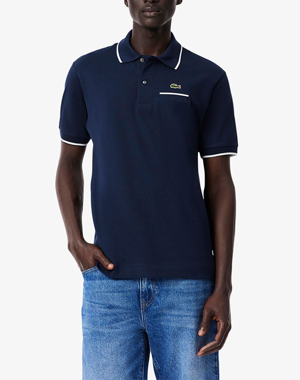 Lacoste Μπλουζα Κμ Polo Ss Ανδρας Ρουχα Μπλουζες Polo Navyblue Βαμβακι 3Ph9838 Hhw
