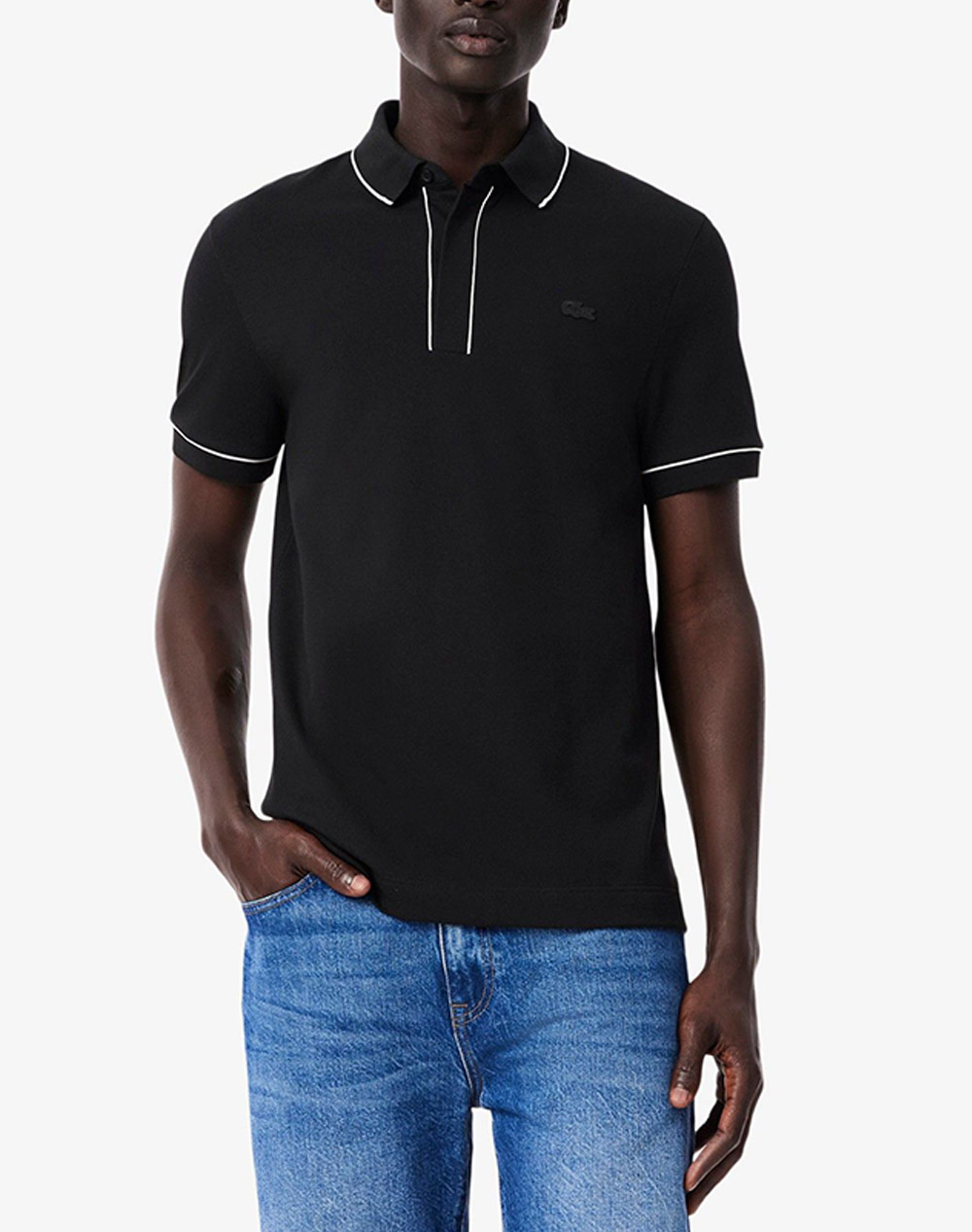 Lacoste Μπλουζα Πολο Κμ Polo Ss Ανδρας Ρουχα Μπλουζες Polo Black Βαμβακιμε Ελασταν 3Ph8184 031