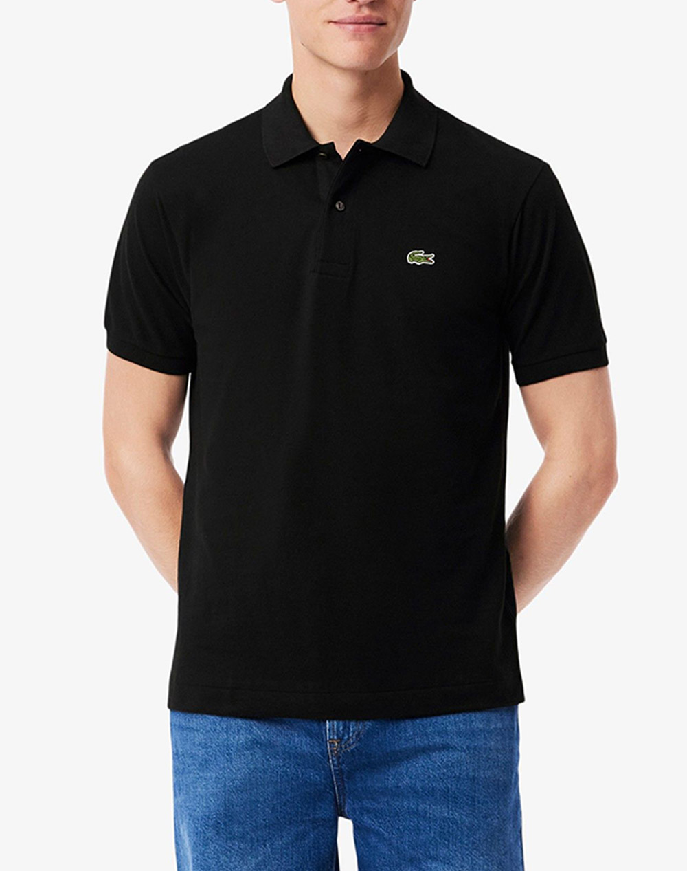 Lacoste Μπλουζα Κμ Polo Ss Ανδρας Ρουχα Μπλουζες Polo Black Βαμβακι 3L1212 031