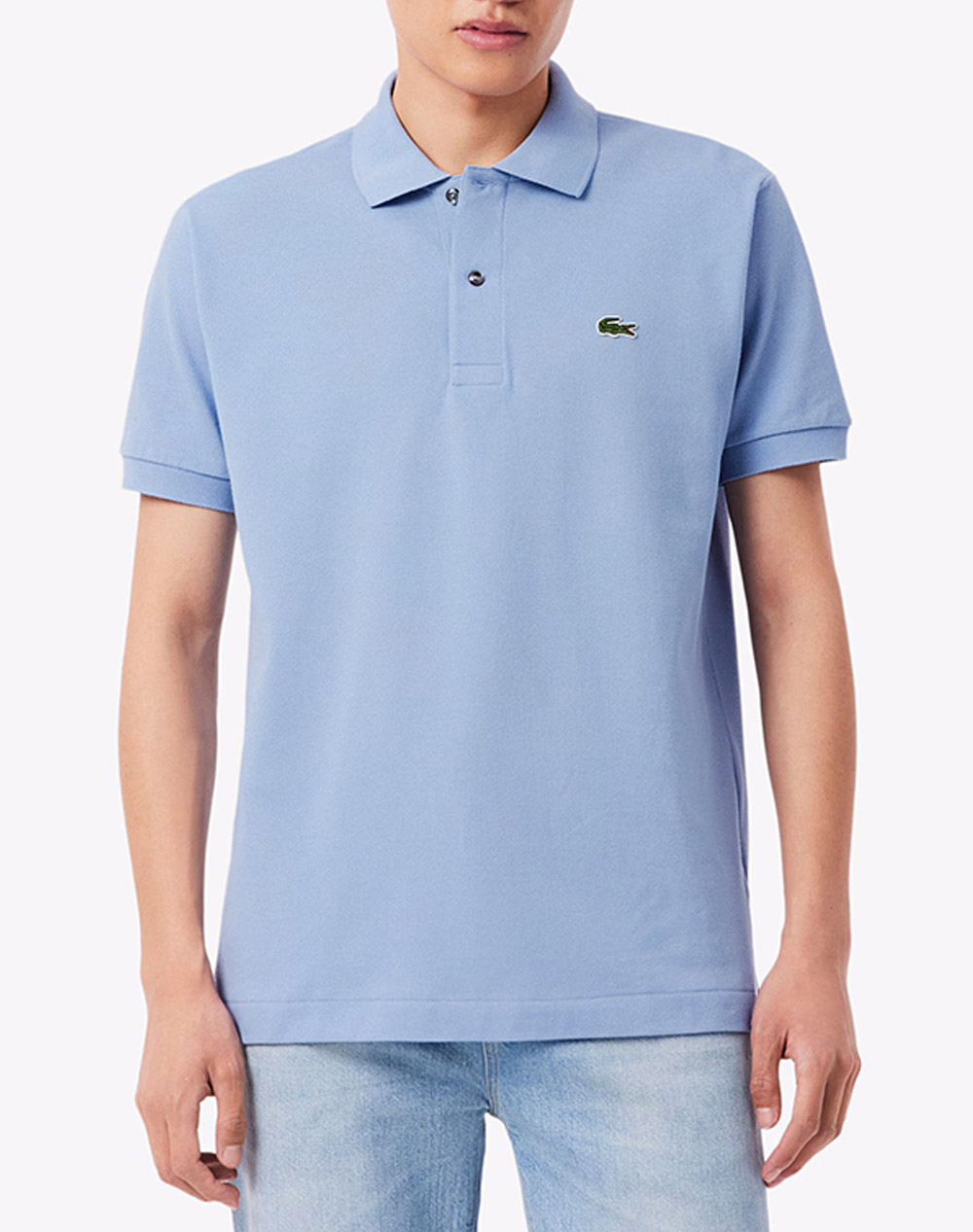 Lacoste Μπλουζα Κμ Polo Ss Ανδρας Ρουχα Μπλουζες Polo Ciel Βαμβακι 3L1212 Aey