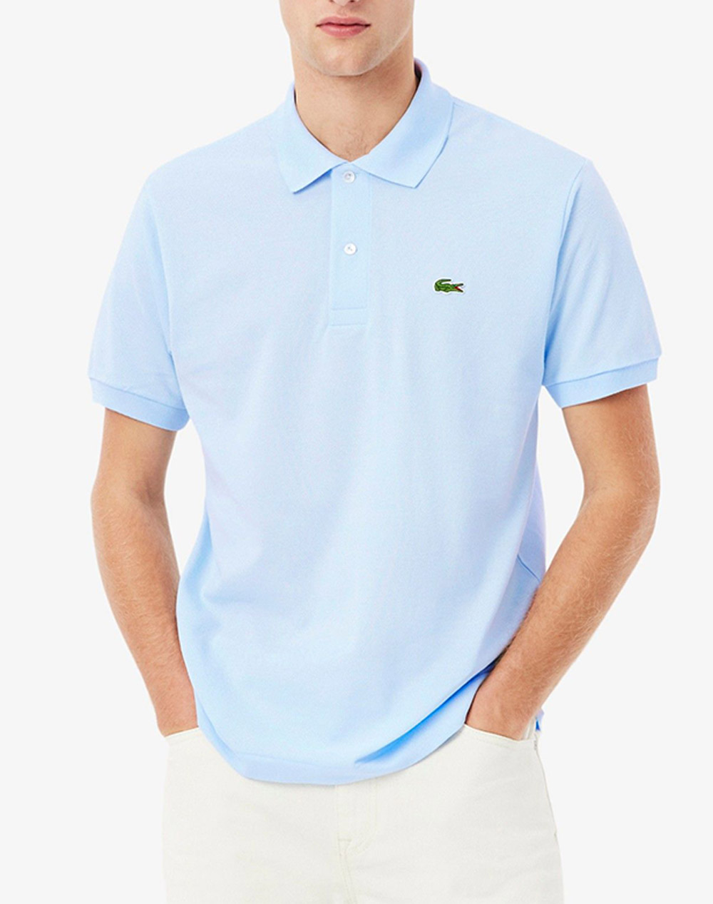 Lacoste Μπλουζα Κμ Polo Ss Ανδρας Ρουχα Μπλουζες Polo Lightblue Βαμβακι 3L1212 T01