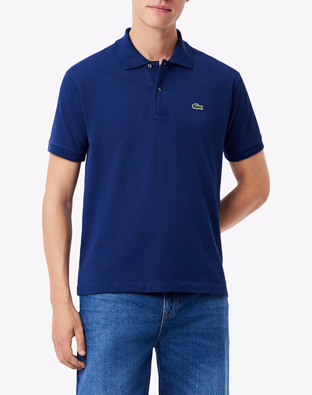 Lacoste Μπλουζα Κμ Polo Ss Ανδρας Ρουχα Μπλουζες Polo Royalblue Βαμβακι 3L1212 F9F