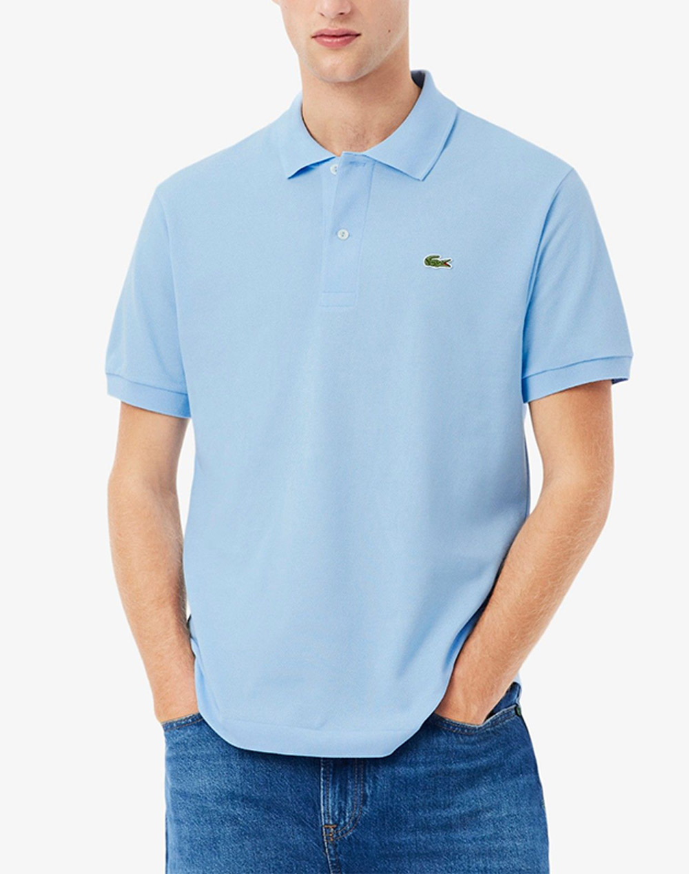 Lacoste Μπλουζα Κμ Polo Ss Ανδρας Ρουχα Μπλουζες Polo Skyblue Βαμβακι 3L1212 Hbp