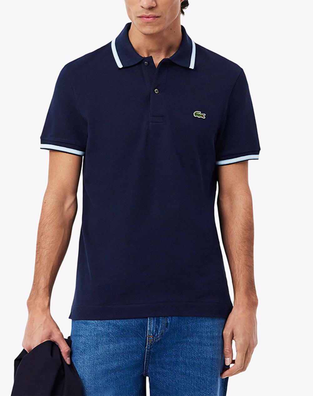 Lacoste Μπλουζα Κμ Polo Ss Ανδρας Ρουχα Μπλουζες Polo Navyblue Βαμβακι 3Ph9875 166