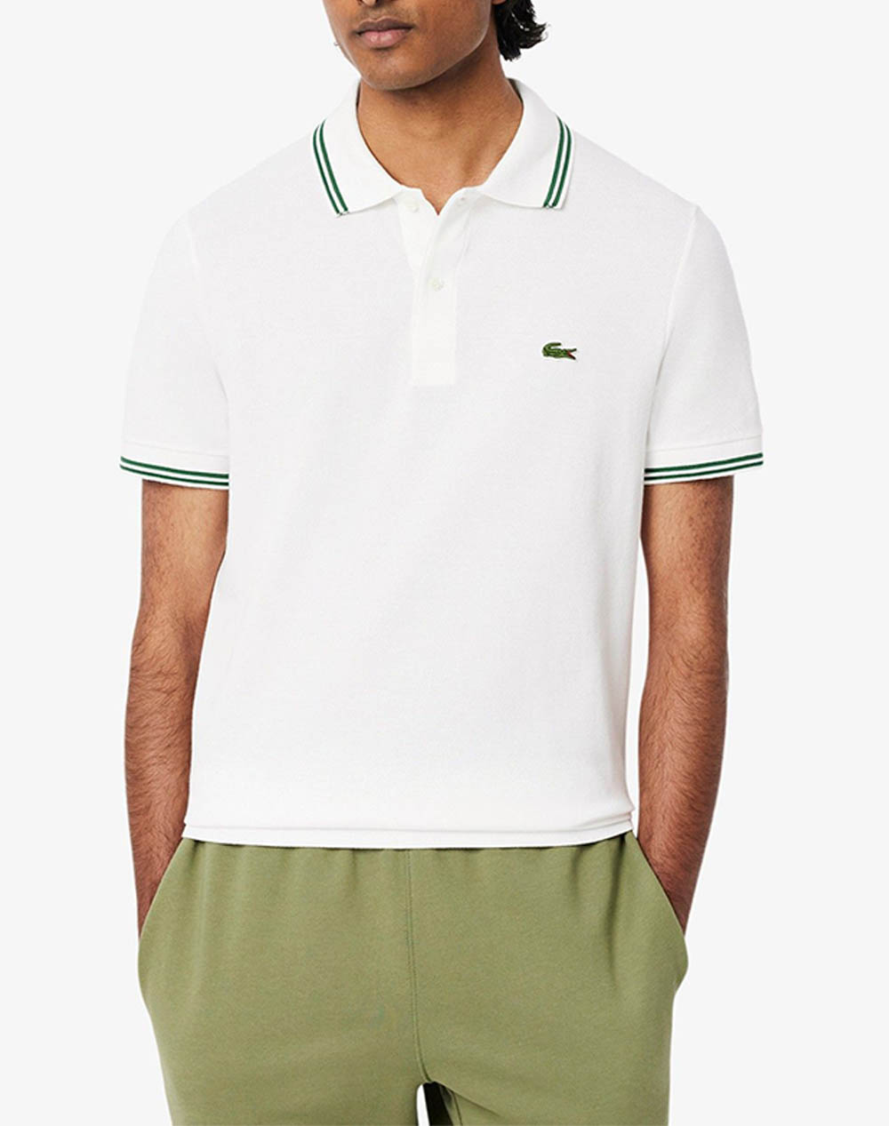 Lacoste Μπλουζα Κμ Ανδρας Ρουχα Μπλουζες Polo White Βαμβακι 3Ph9875 001 - Koolfly