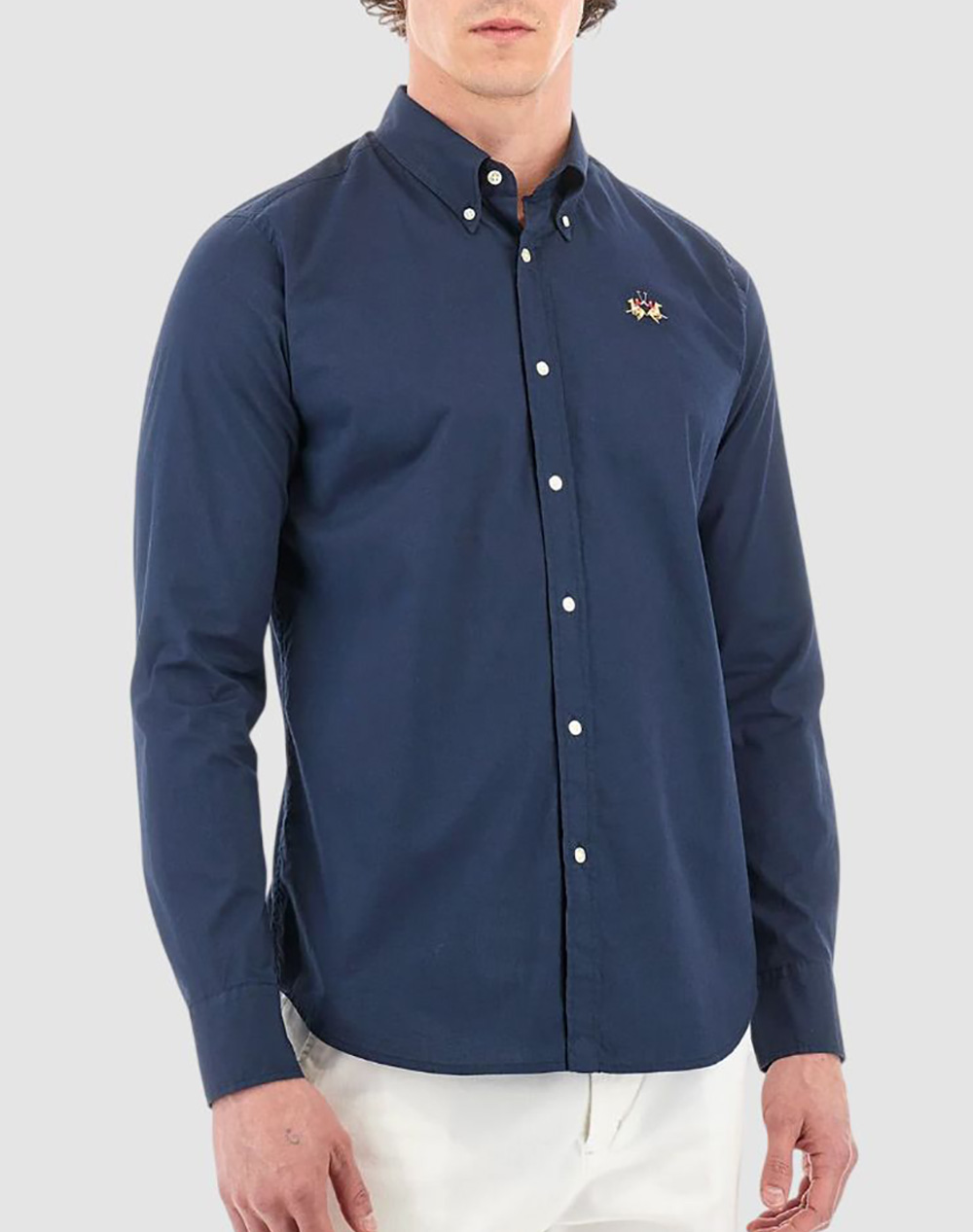 La Martina Πουκαμισο Μμ Man Shirt L/S Poplin Ανδρας Ρουχα Πουκαμισα Navyblue Βαμβακι,Με Ελασταν 3Lmccmc02 Pp483 07017 - Koolfly
