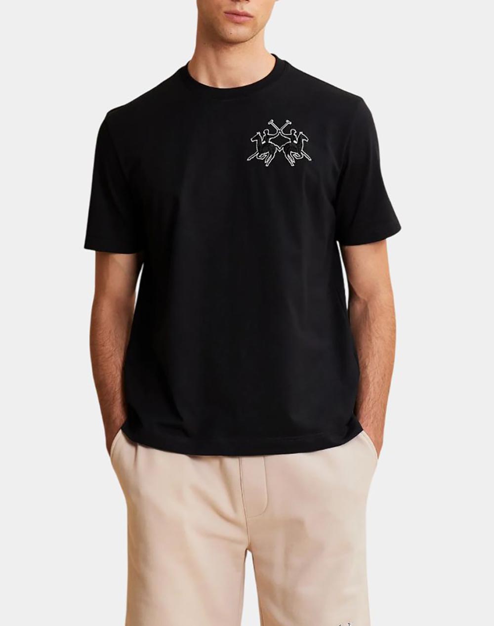 La Martina Μπλουζα T Shirt Κμ Man T Shirt S/Sleeve Cotton He Ανδρας Ρουχα Μπλουζες T Shirt Black Βαμβακι 3Lmmcr008 09999